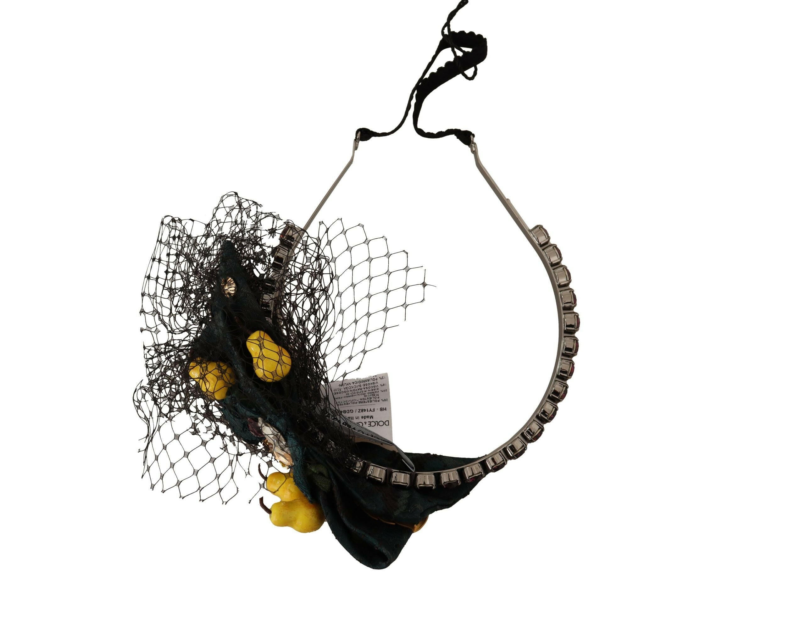 Dolce & Gabbana Purple Crystal Diadem Headband Lemons Sicily Tiara.
