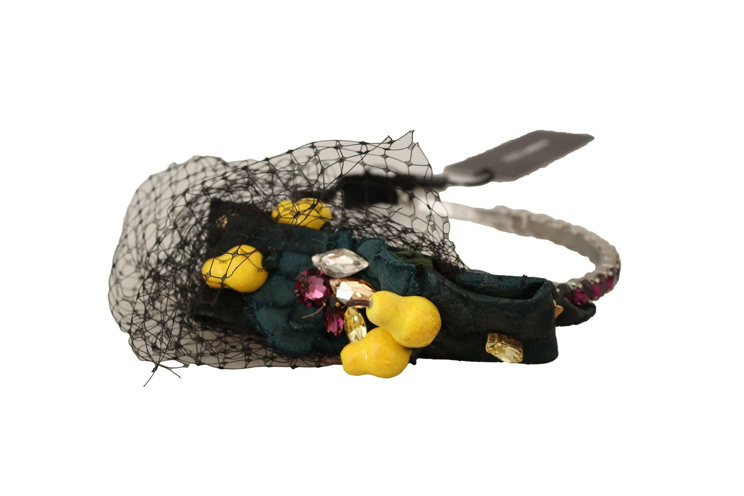 Dolce & Gabbana Purple Crystal Diadem Headband Lemons Sicily Tiara.