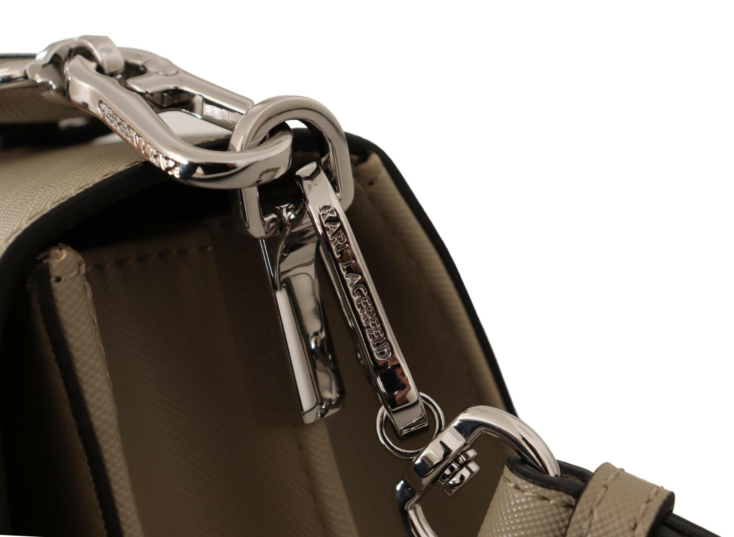 Karl Lagerfeld Chic Sage Shoulder Bag with Dual Straps.
