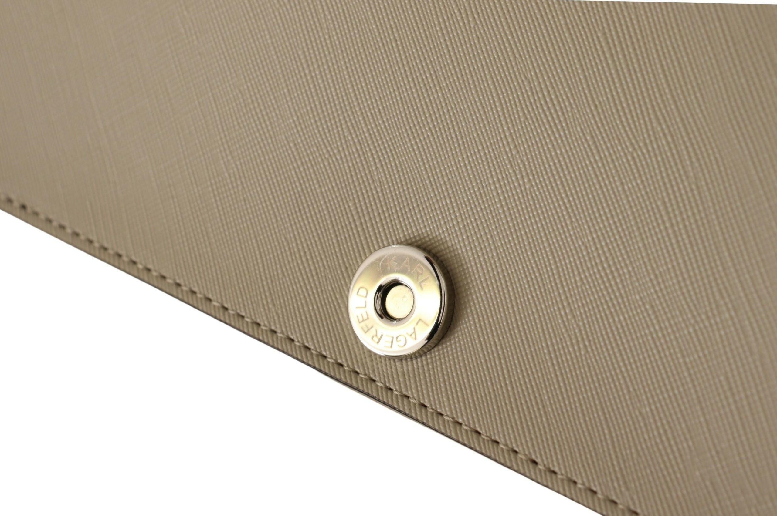 Karl Lagerfeld Chic Sage Shoulder Bag with Dual Straps.