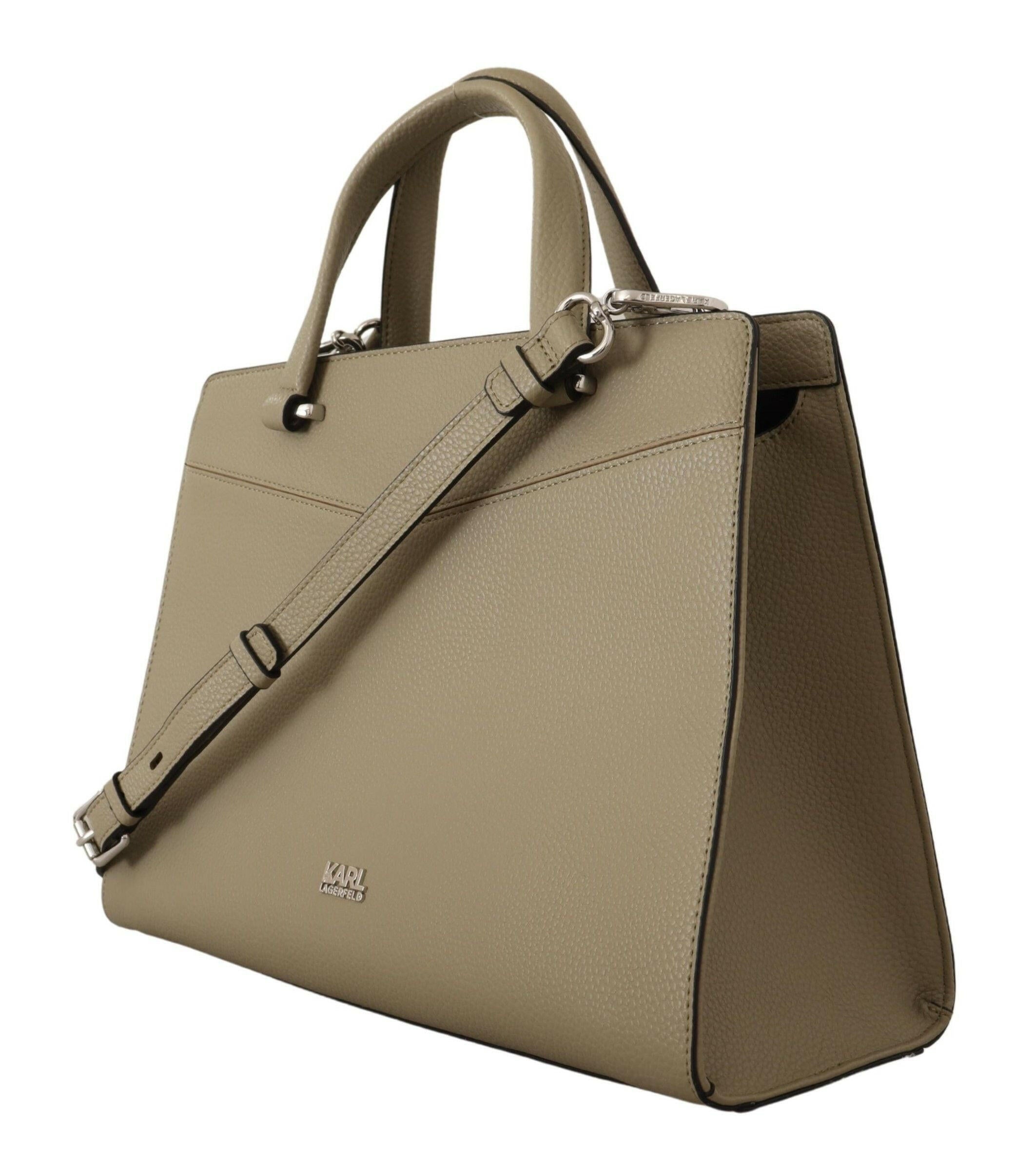 Karl Lagerfeld Enchanting Sage Green Leather Tote.