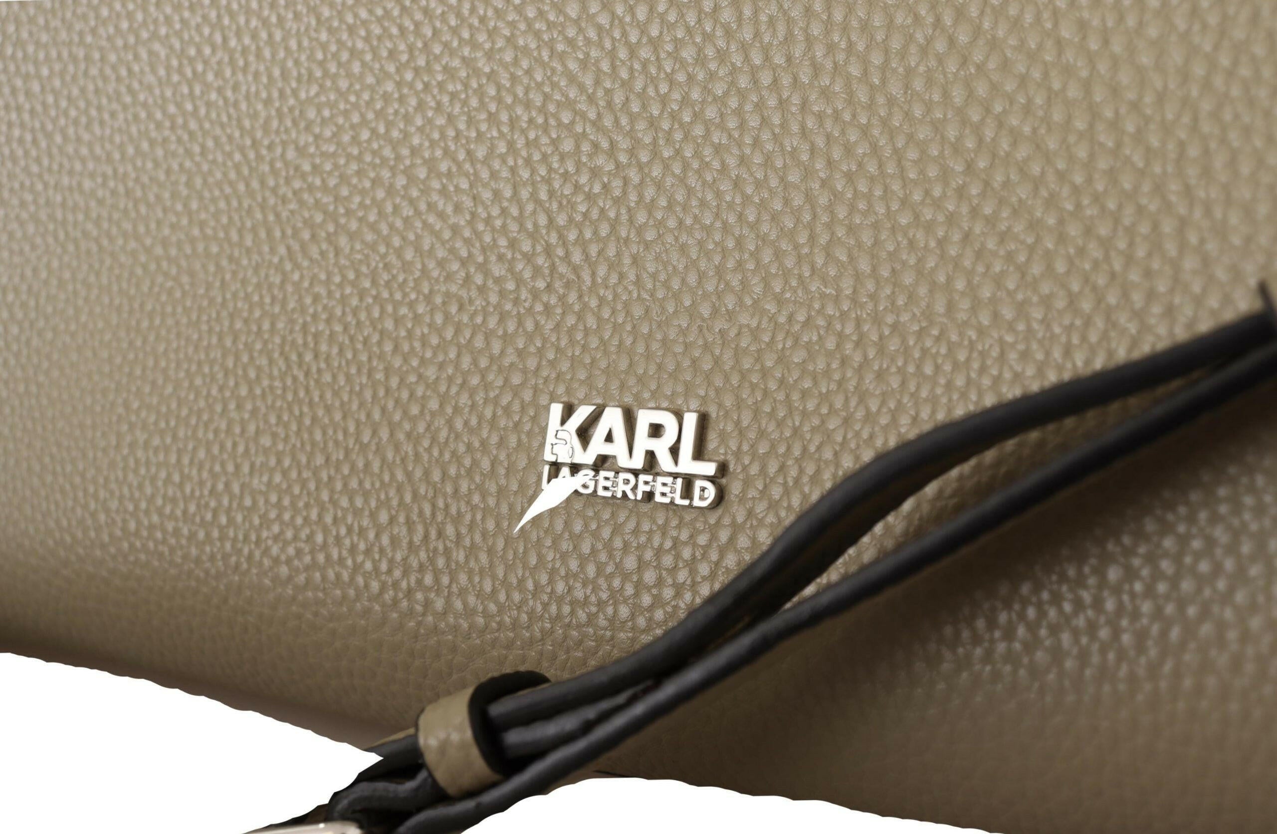 Karl Lagerfeld Enchanting Sage Green Leather Tote.