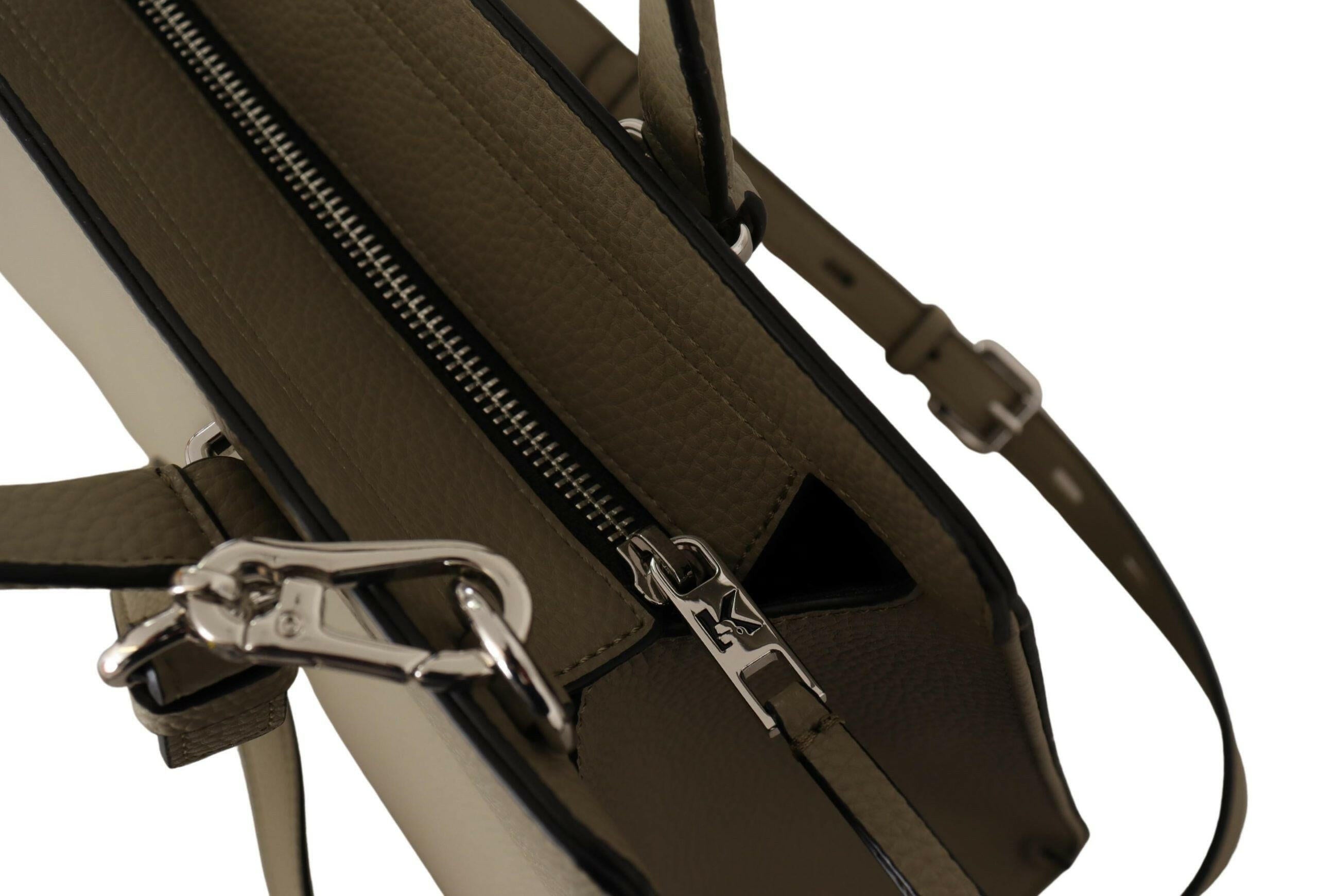 Karl Lagerfeld Enchanting Sage Green Leather Tote.