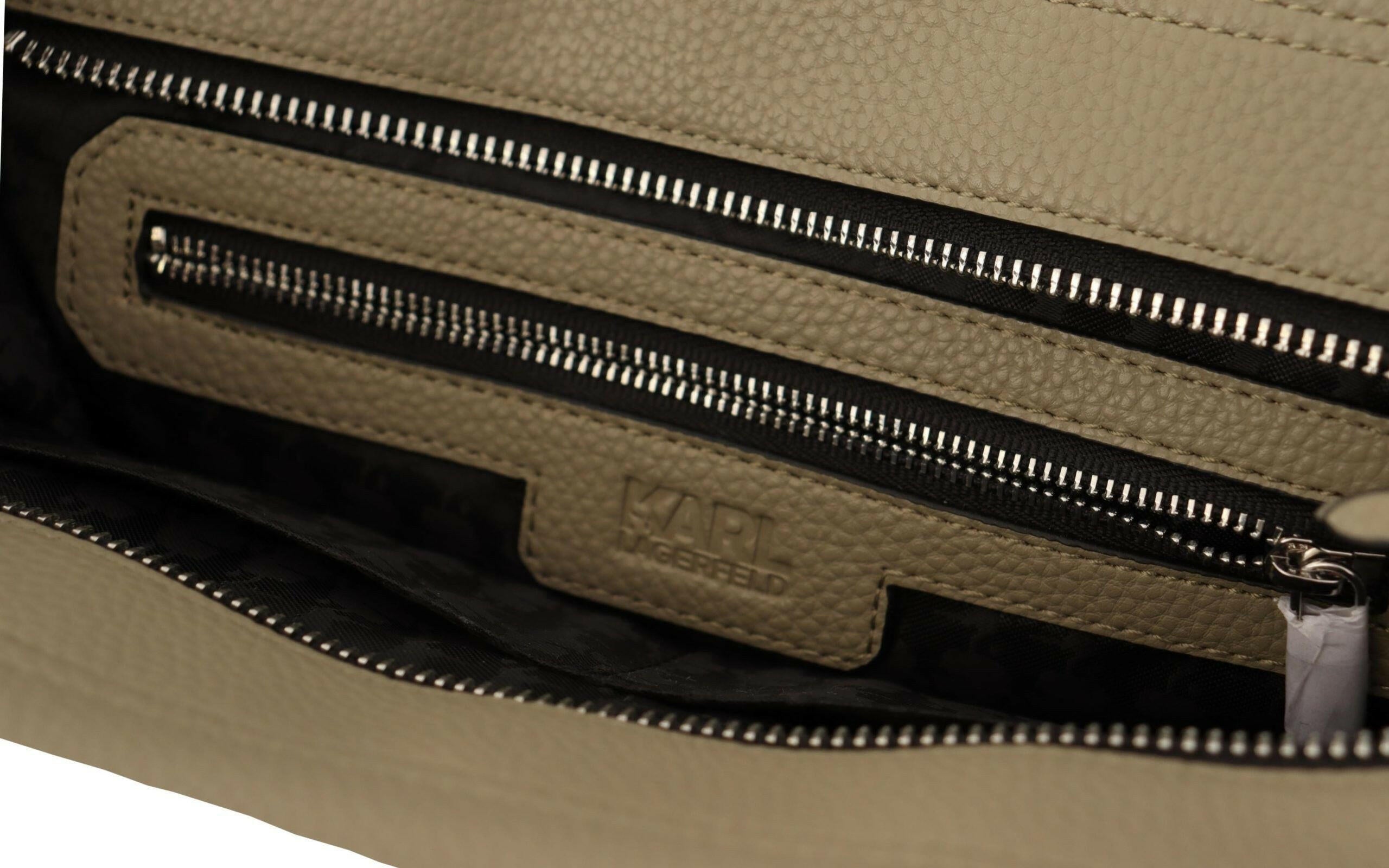 Karl Lagerfeld Enchanting Sage Green Leather Tote.
