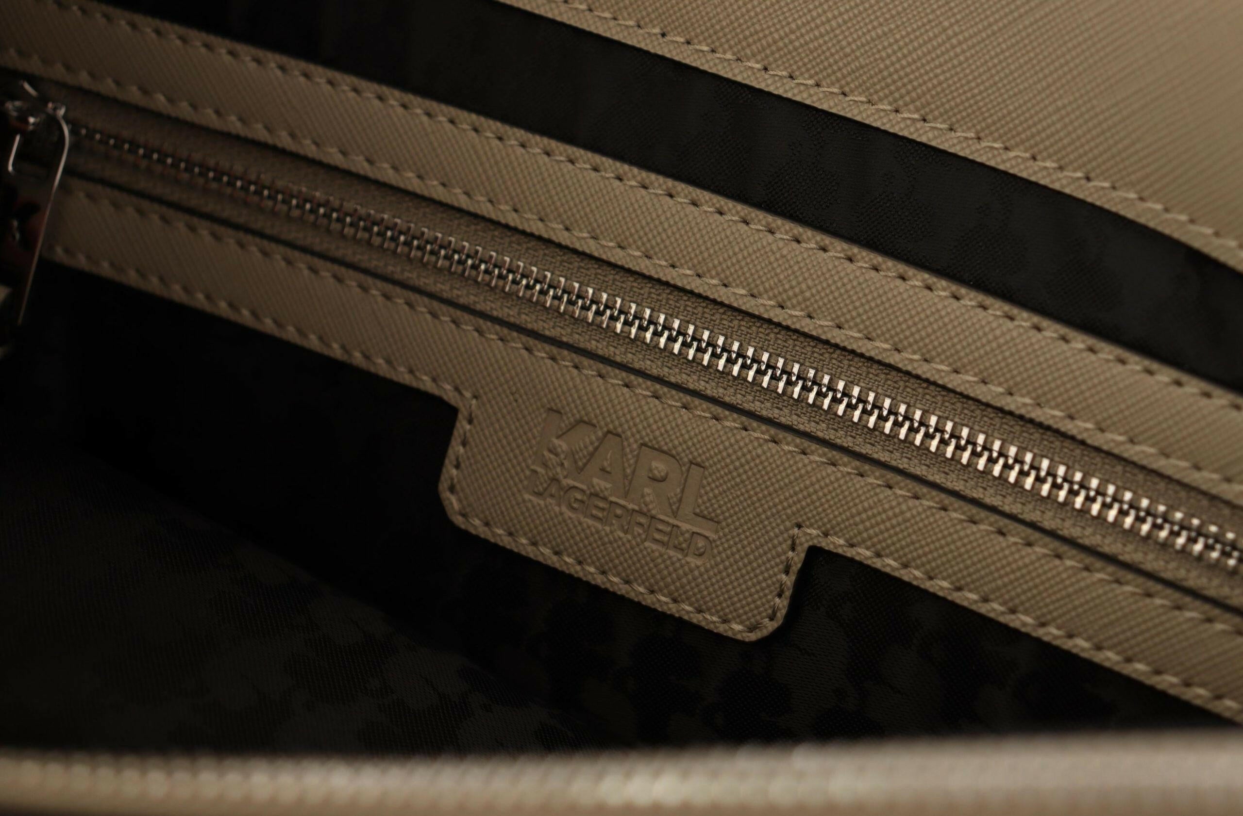 Karl Lagerfeld Elegant Sage Green Tote Shoulder Bag.