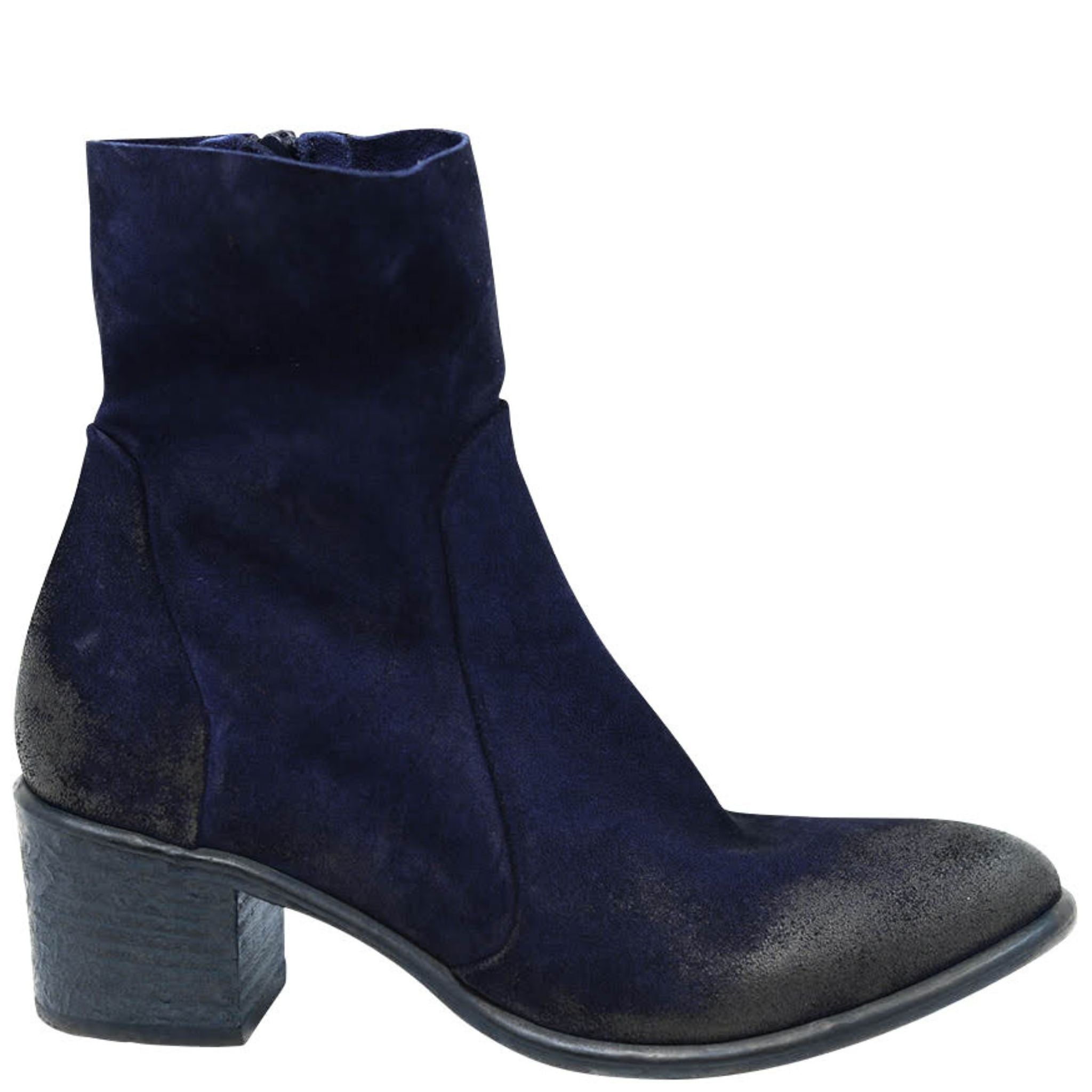 Navy Suede Ankle Boot