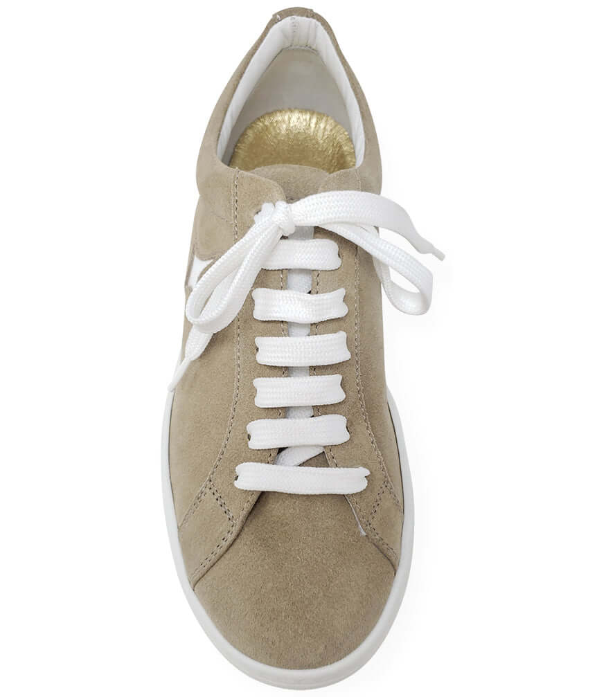 Beige Suede Sirius Star Mens Sneaker