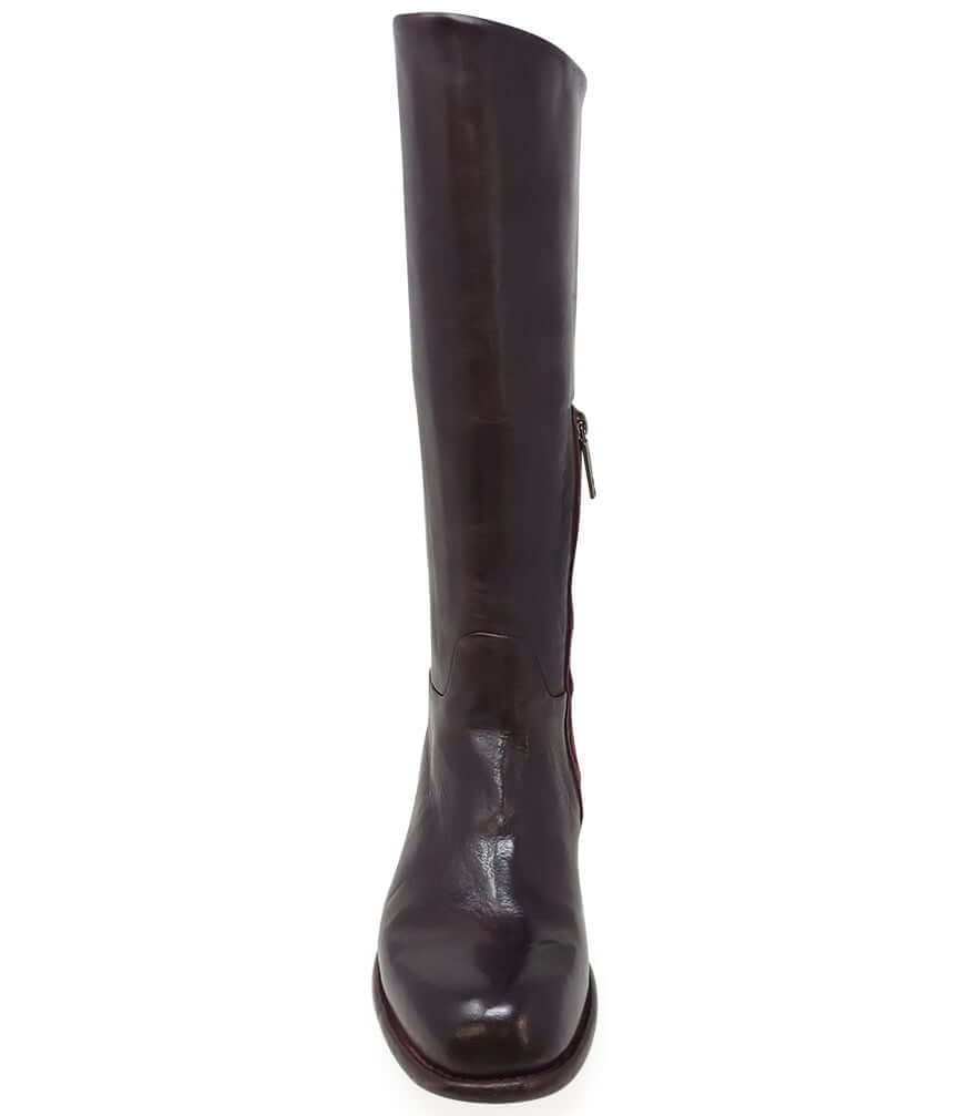 Mid Brown Flat Knee High Boot