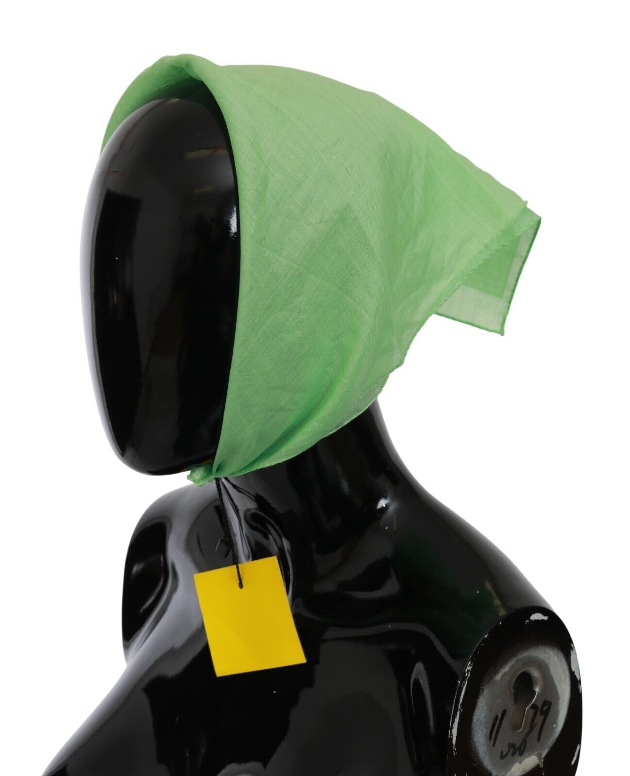 Versace Apple Green Linen Square Foulard Head Wrap Scarf Versace