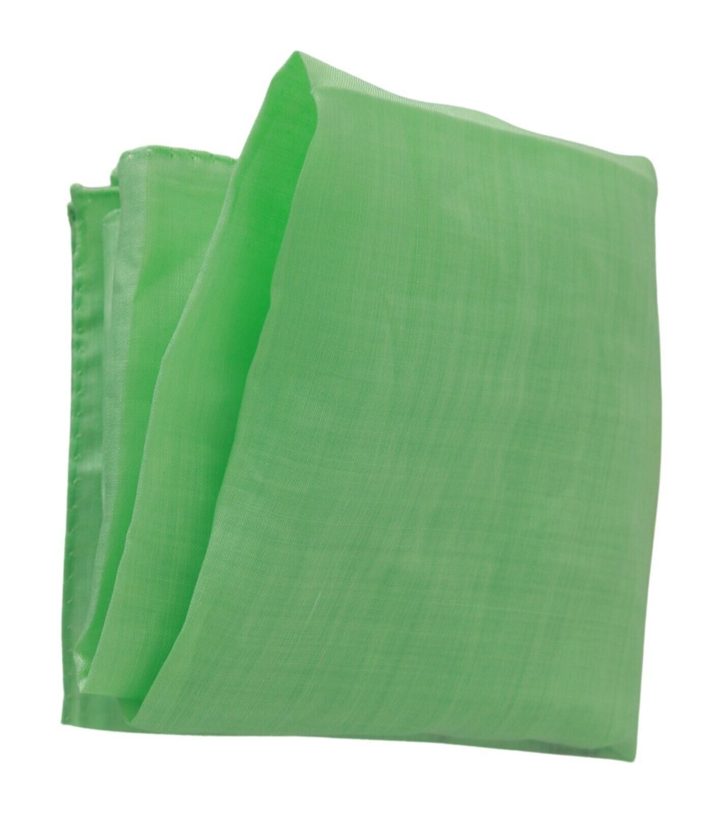 Versace Apple Green Linen Square Foulard Head Wrap Scarf Versace