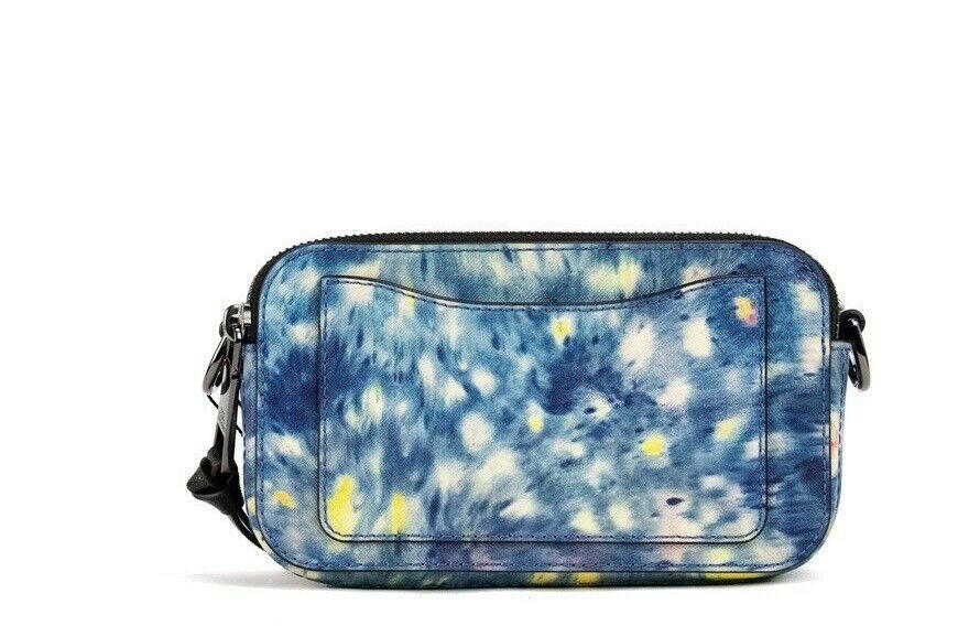 Marc Jacobs The Snapshot bag Watercolor Blue Printed Leather Shoulder Bag Purse.