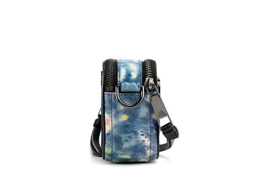 Marc Jacobs The Snapshot bag Watercolor Blue Printed Leather Shoulder Bag Purse.