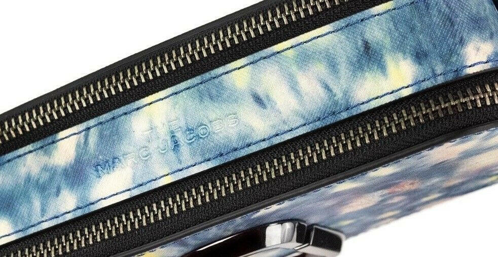Marc Jacobs The Snapshot bag Watercolor Blue Printed Leather Shoulder Bag Purse.