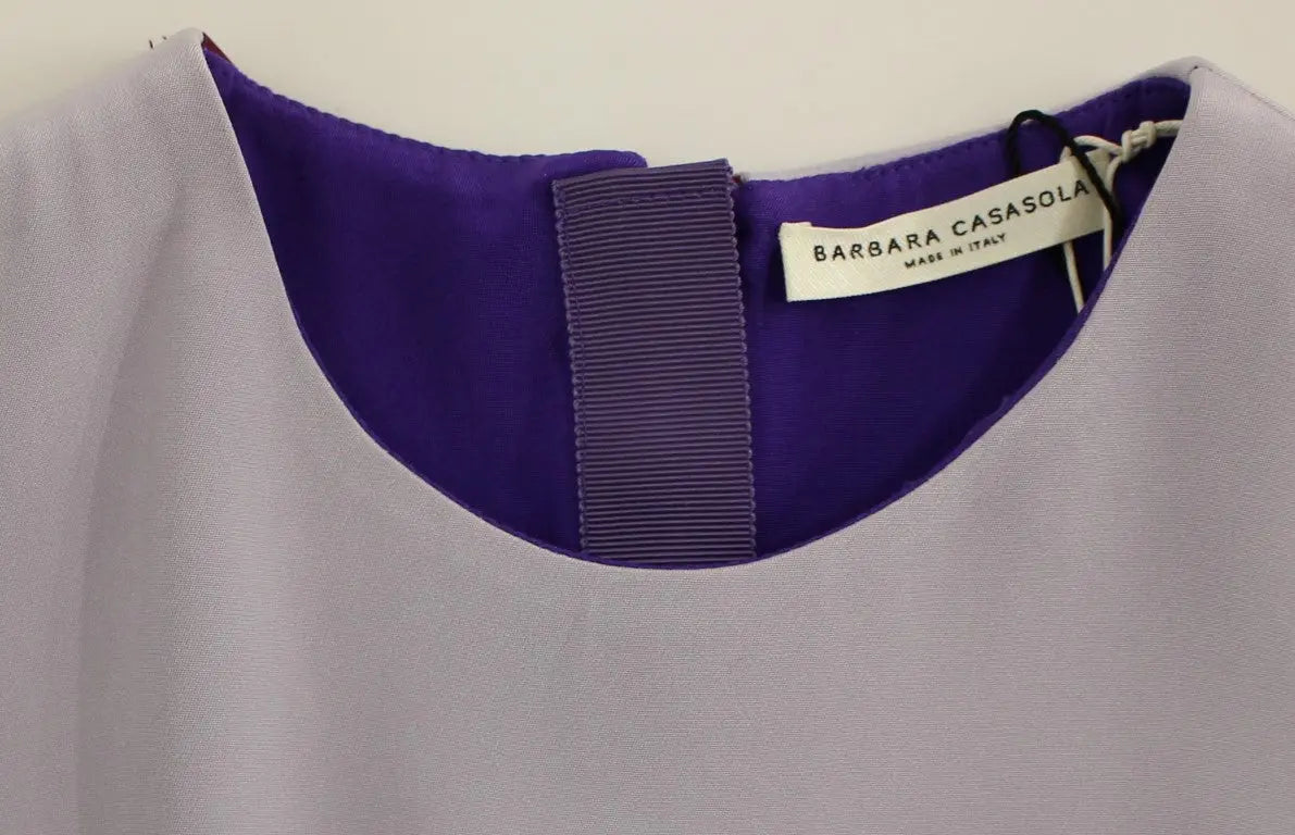 Barbara Casasola Elegant Long Silk Gown in Lavender Barbara Casasola