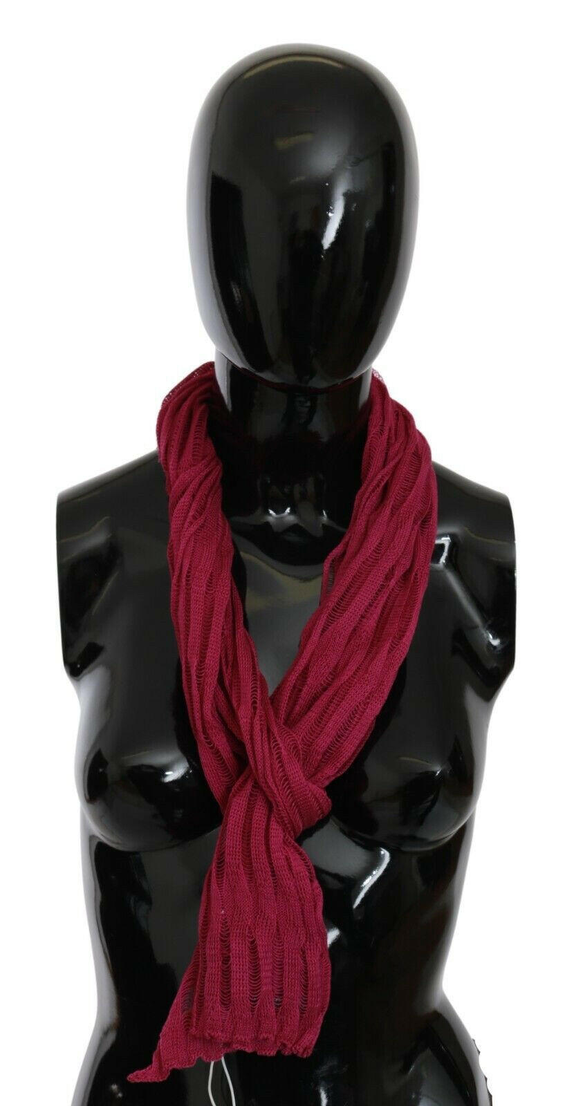 John Galliano Bordeaux Neck Wrap Shawl Foulard Scarf.
