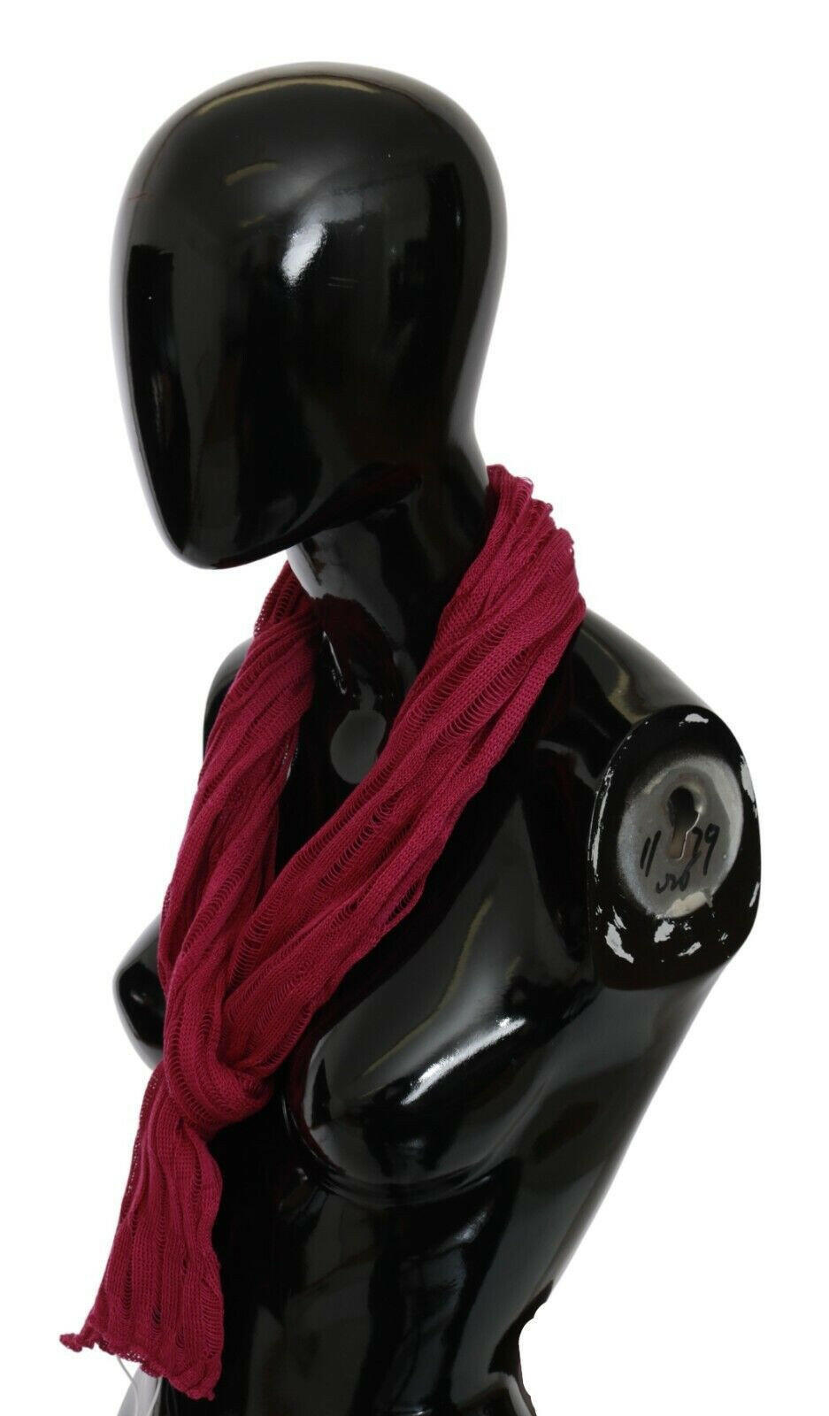 John Galliano Bordeaux Neck Wrap Shawl Foulard Scarf.