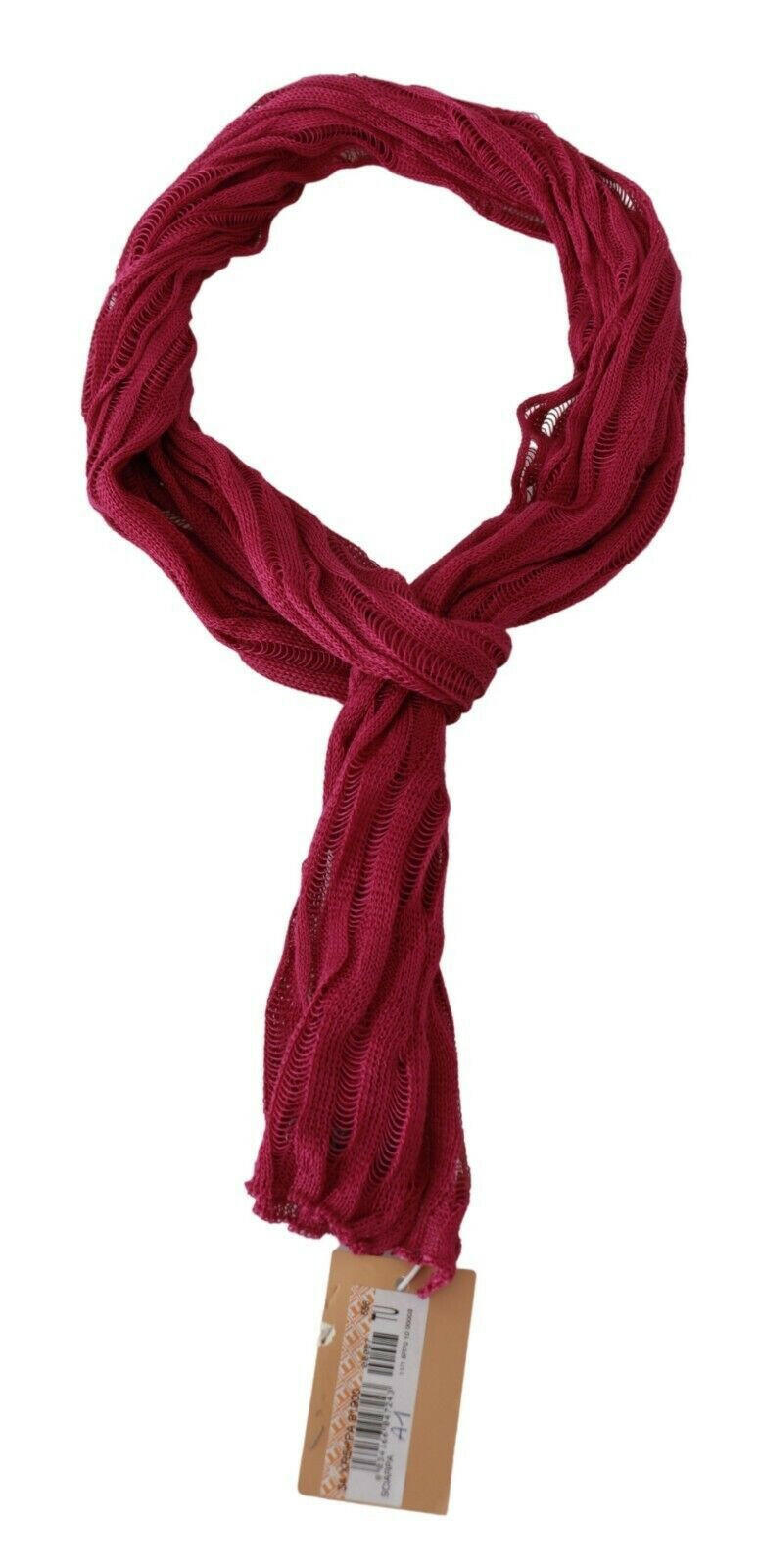 John Galliano Bordeaux Neck Wrap Shawl Foulard Scarf.