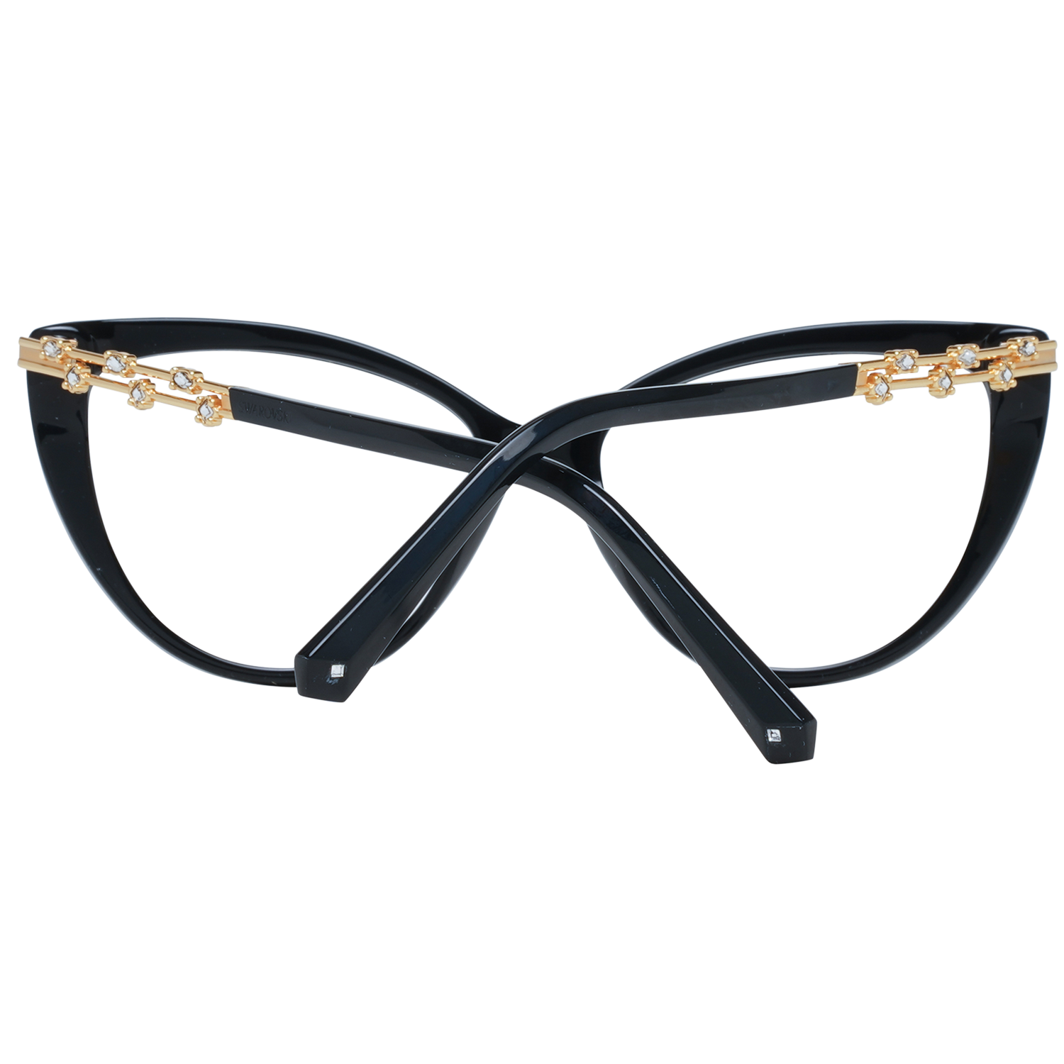 Swarovski Elegant Black Cat Eye Designer Eyeglasses.