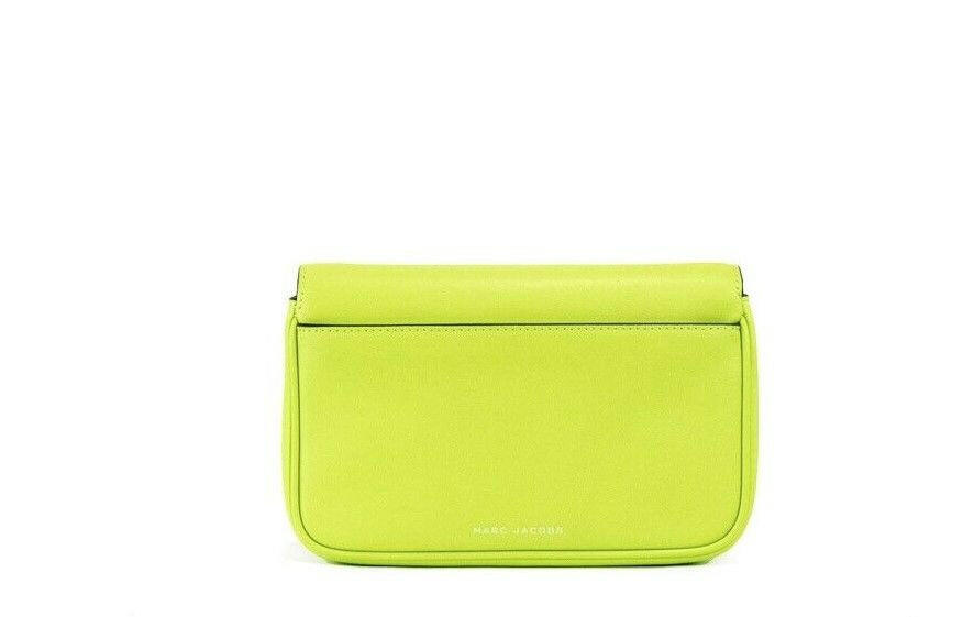 Marc Jacobs The J Marc Green Glow Smooth Leather Shoulder Crossbody Handbag.