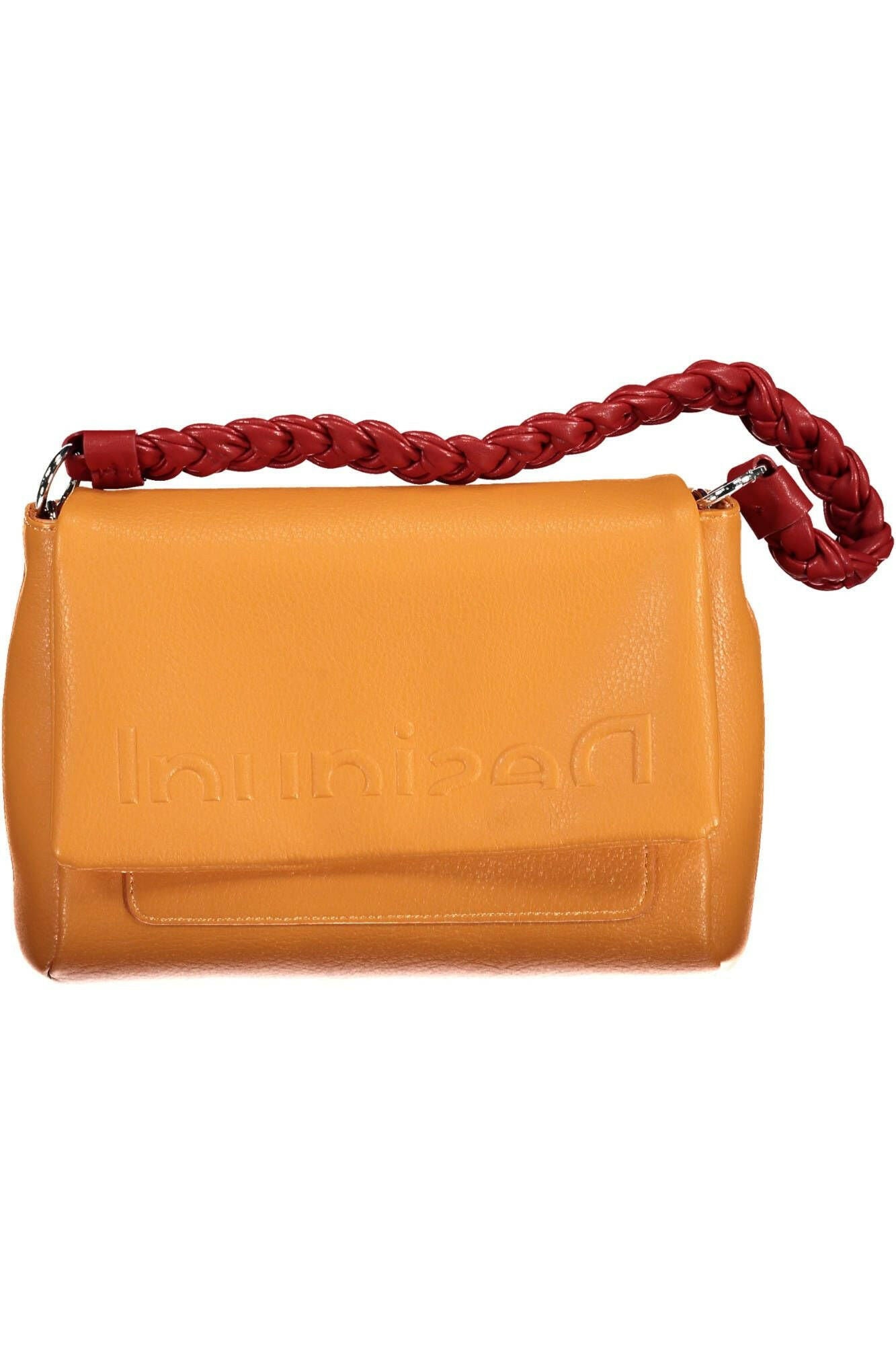 Desigual Chic Orange Shoulder Bag with Contrasting Details.