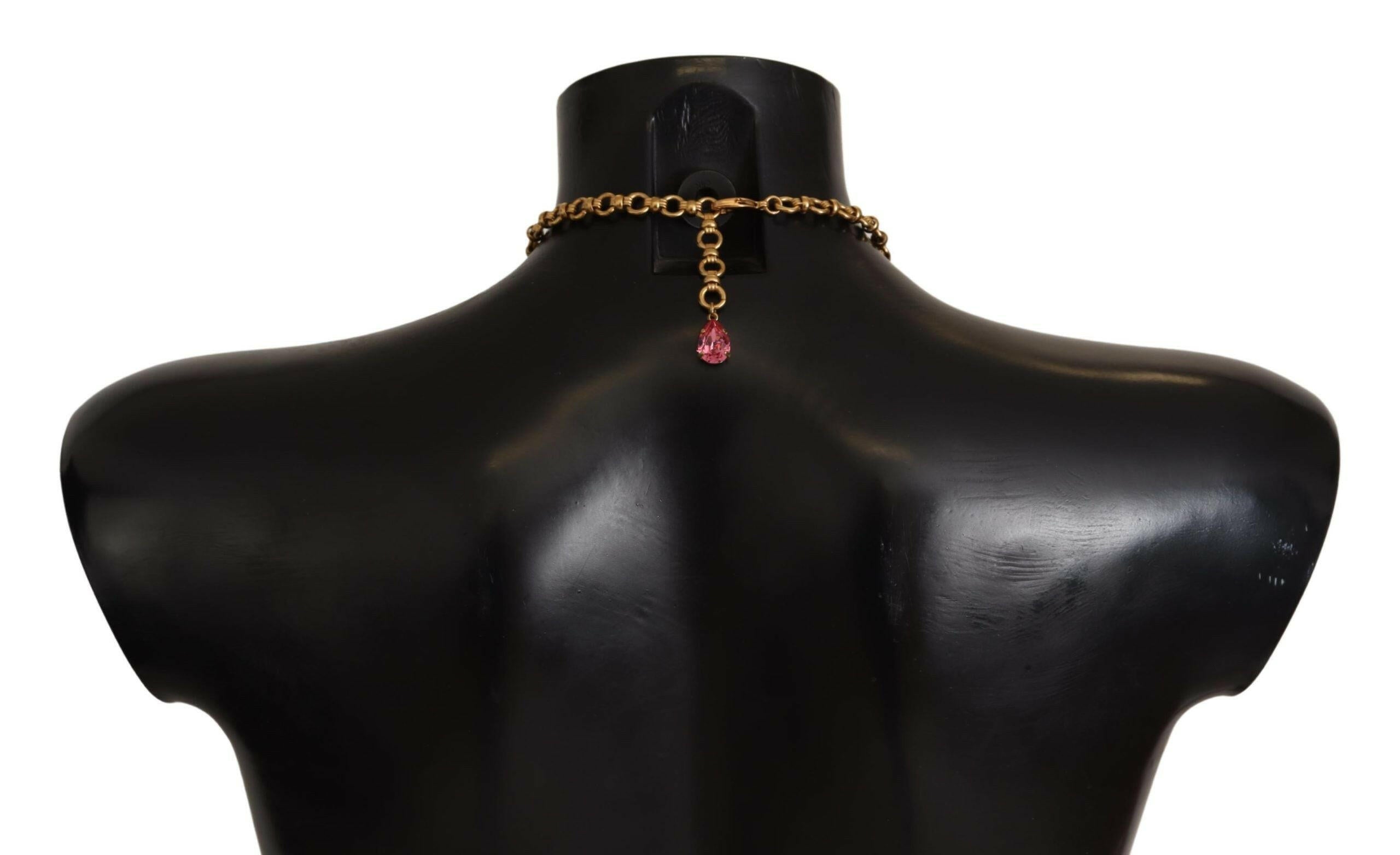 Dolce & Gabbana Gold Brass Sicily Fruits Roses Statement Necklace.