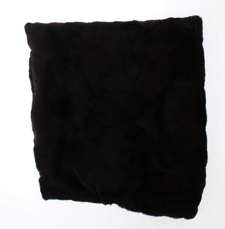 Dolce & Gabbana Purple Weasel Fur Crochet Hood Scarf Hat.
