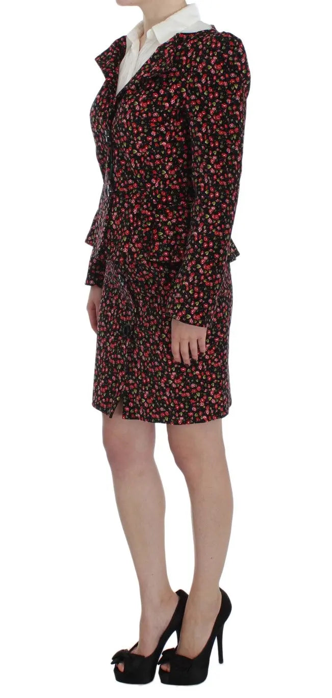 BENCIVENGA Elegant Floral Two-Piece Skirt Suit Set - MaraFormigone