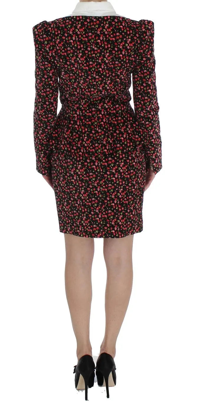 BENCIVENGA Elegant Floral Two-Piece Skirt Suit Set - MaraFormigone
