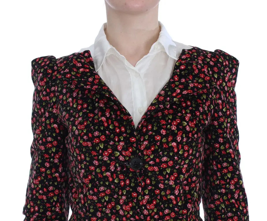BENCIVENGA Elegant Floral Two-Piece Skirt Suit Set - MaraFormigone