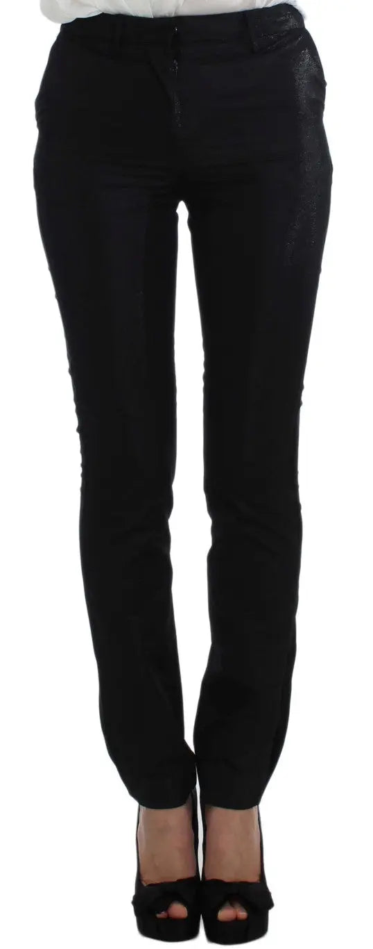 Exte Elegant Three-Piece Black Pants Suit Exte