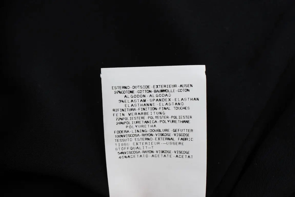 Exte Chic Black and Blue Cotton Blend Skirt - MaraFormigone