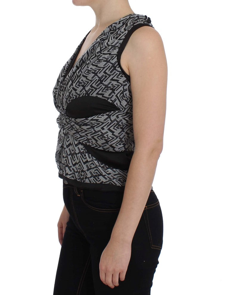 Karl Lagerfeld Elegant Silk Blouse with Logo Detailing Karl Lagerfeld