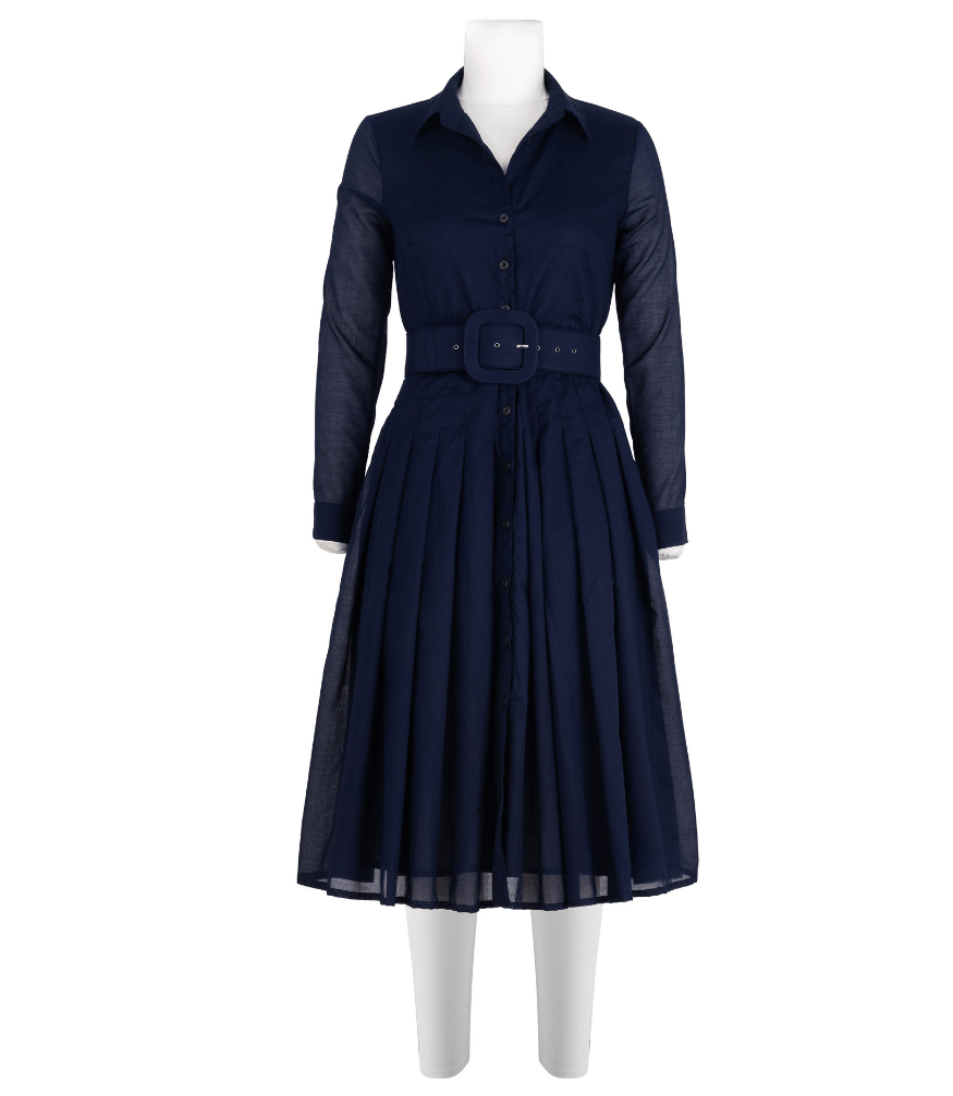 Audrey Dress #4 Indigo Midi Dress