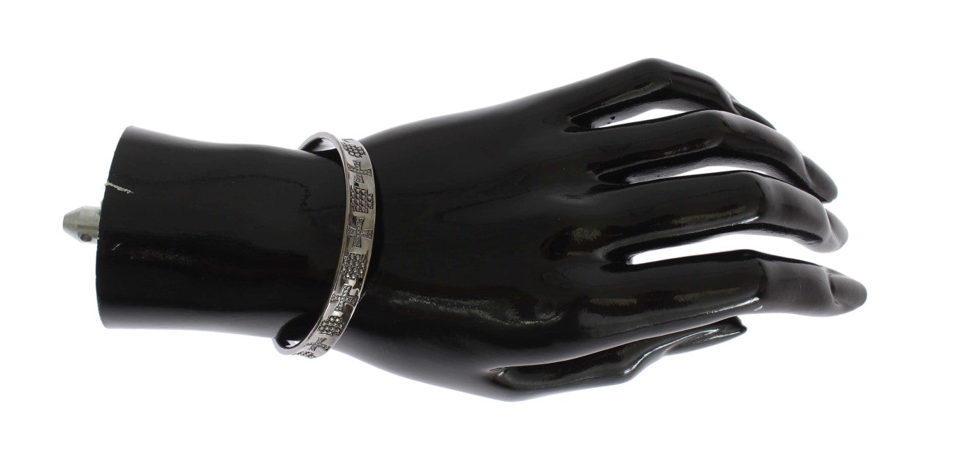 Nialaya Elegant Rhodium Silver Bangle Nialaya