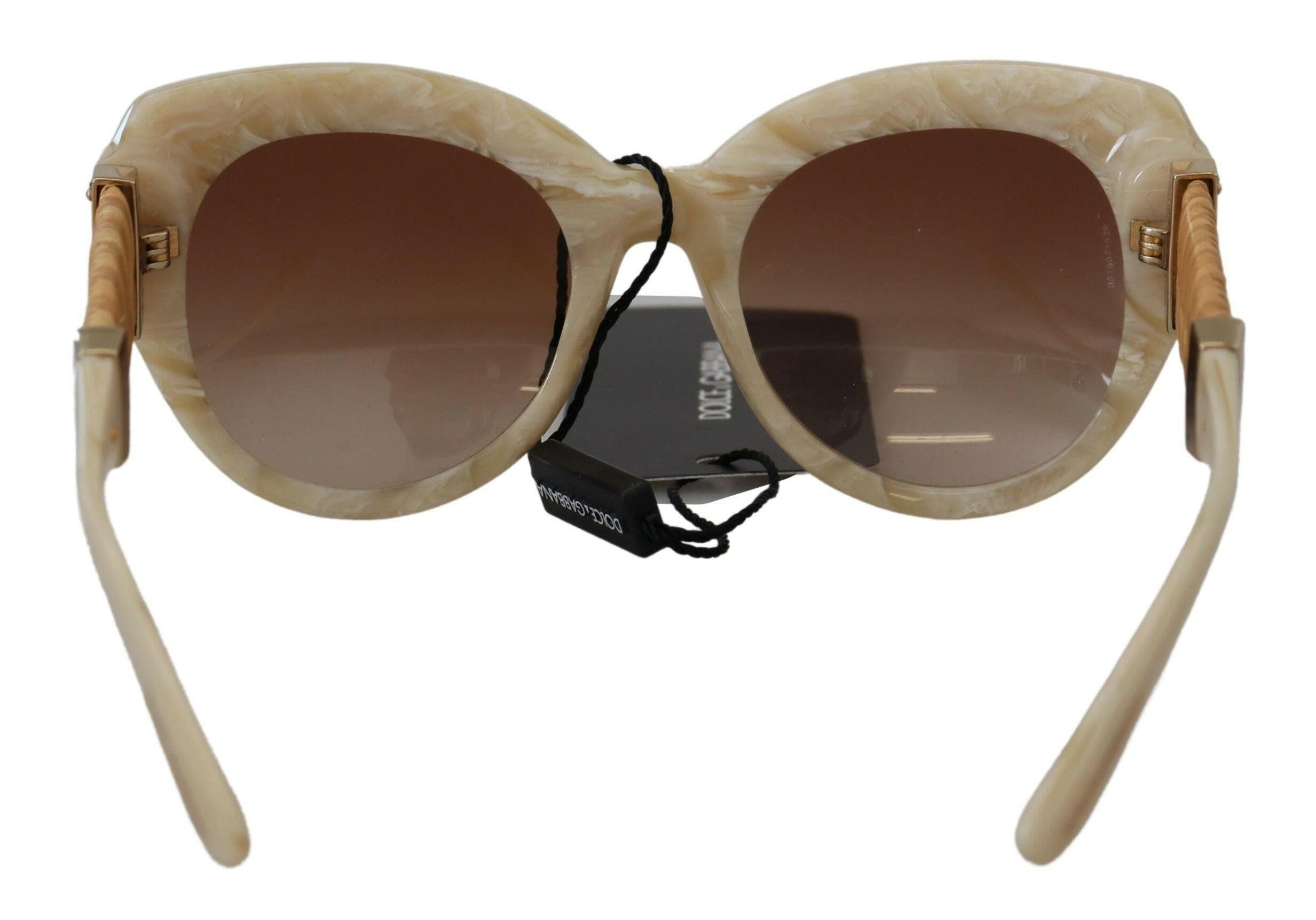 Dolce & Gabbana Beige Acetate Full Rim Brown Lense DG4294 Sunglasses.