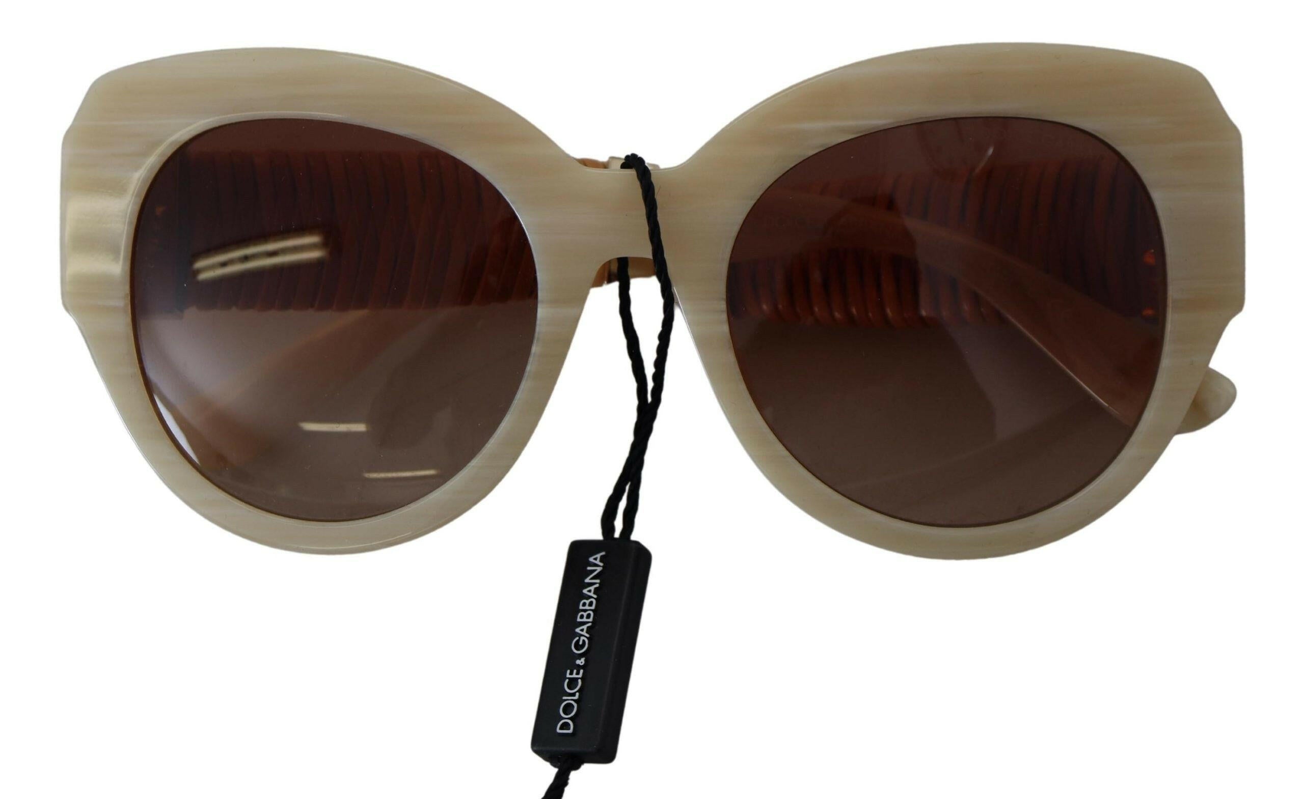 Dolce & Gabbana Beige Acetate Full Rim Brown Lense DG4294 Sunglasses.