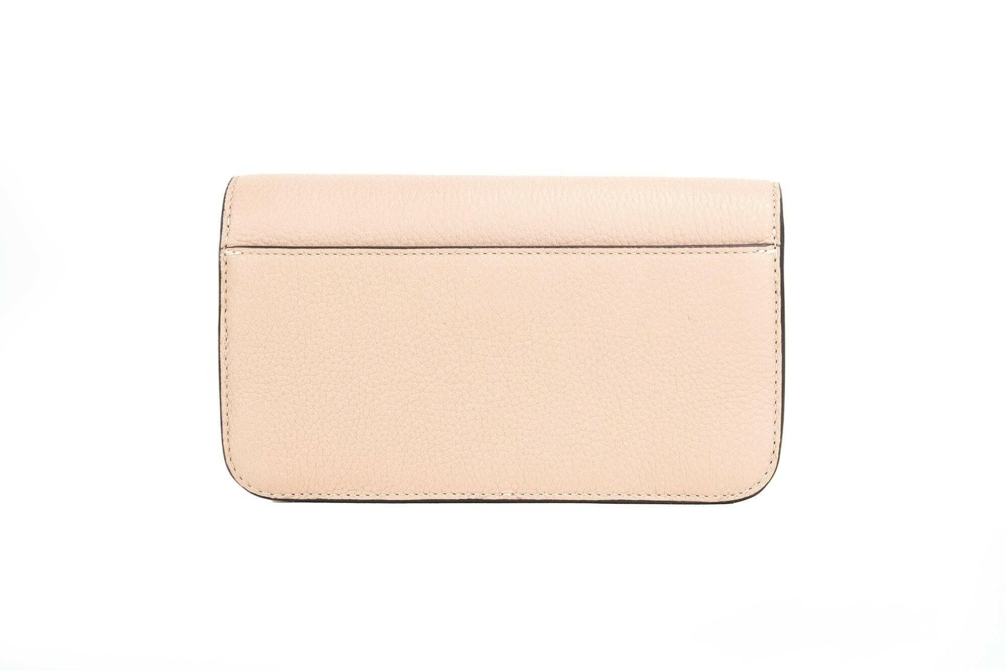 Tory Burch Britten Small Meadowsweet Leather Chain Wallet Crossbody Bag.