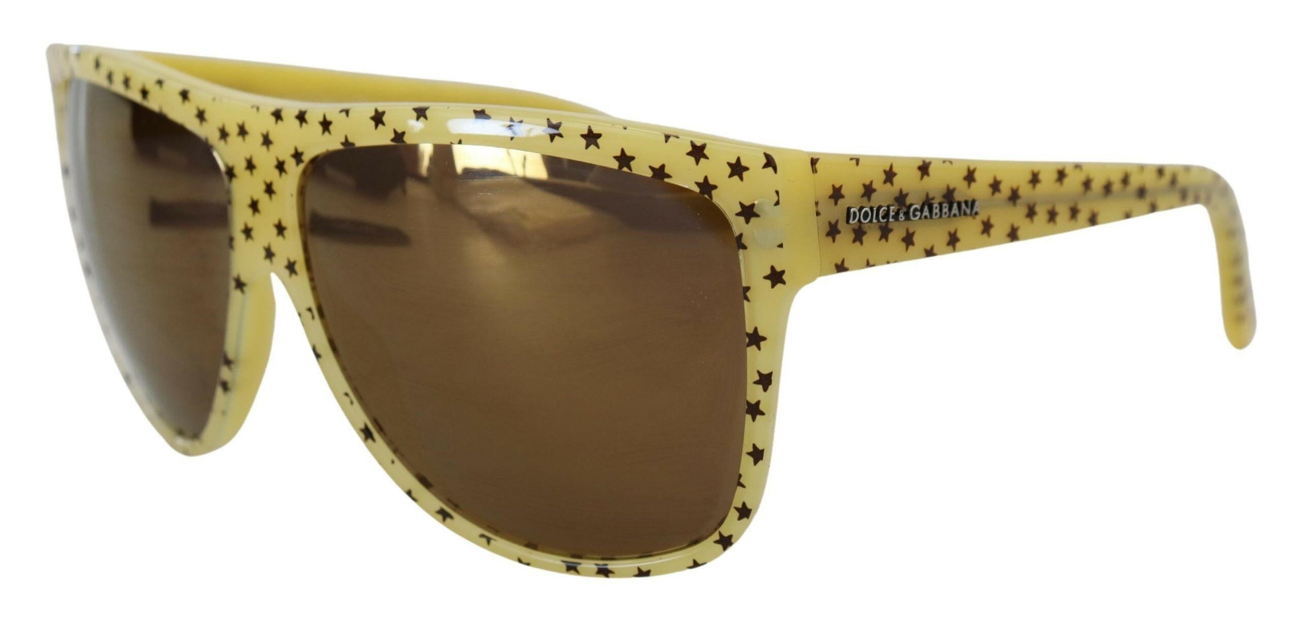 Dolce & Gabbana Yellow Stars Acetate Square Shades DG4125 Sunglasses.