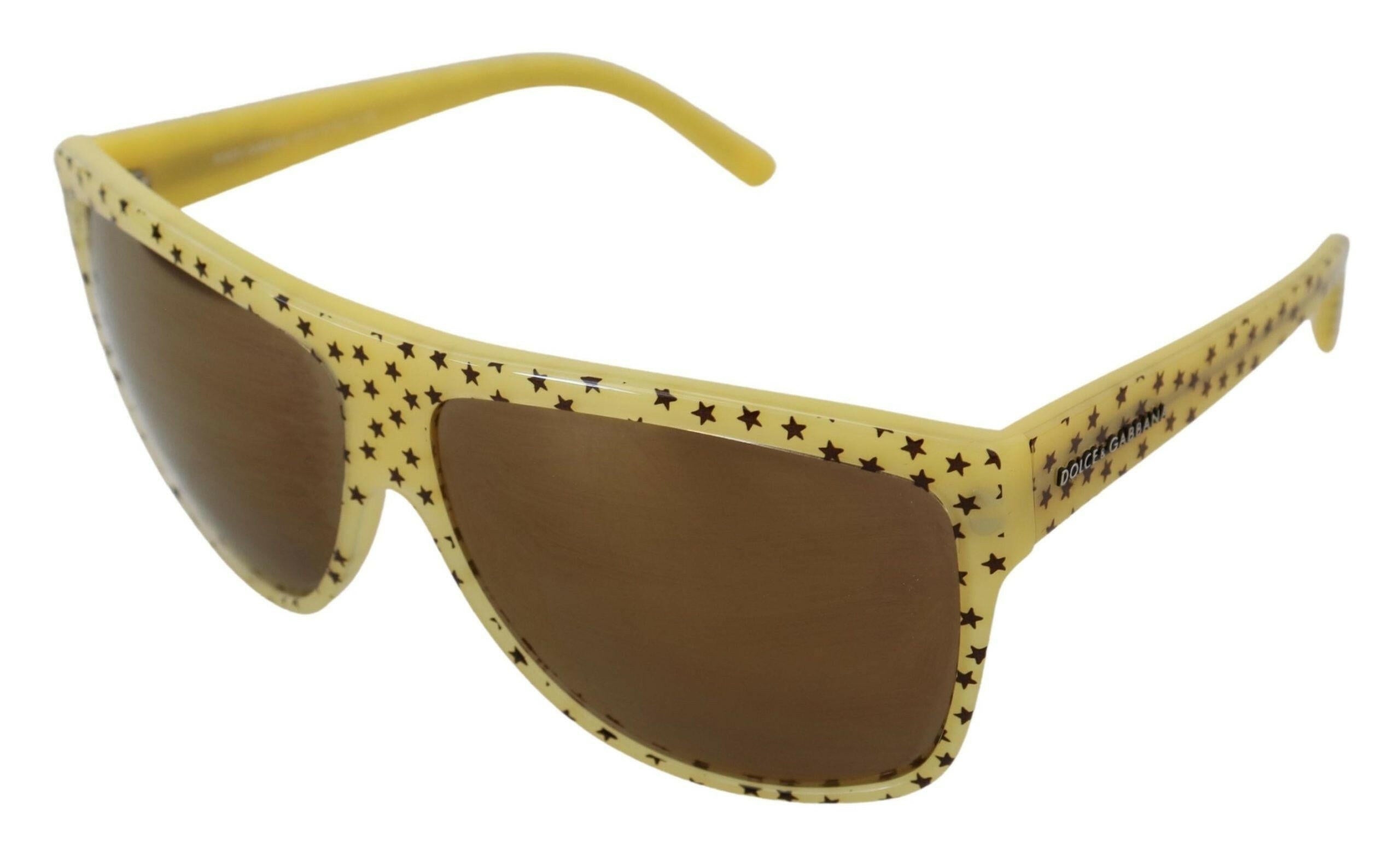 Dolce & Gabbana Yellow Stars Acetate Square Shades DG4125 Sunglasses.