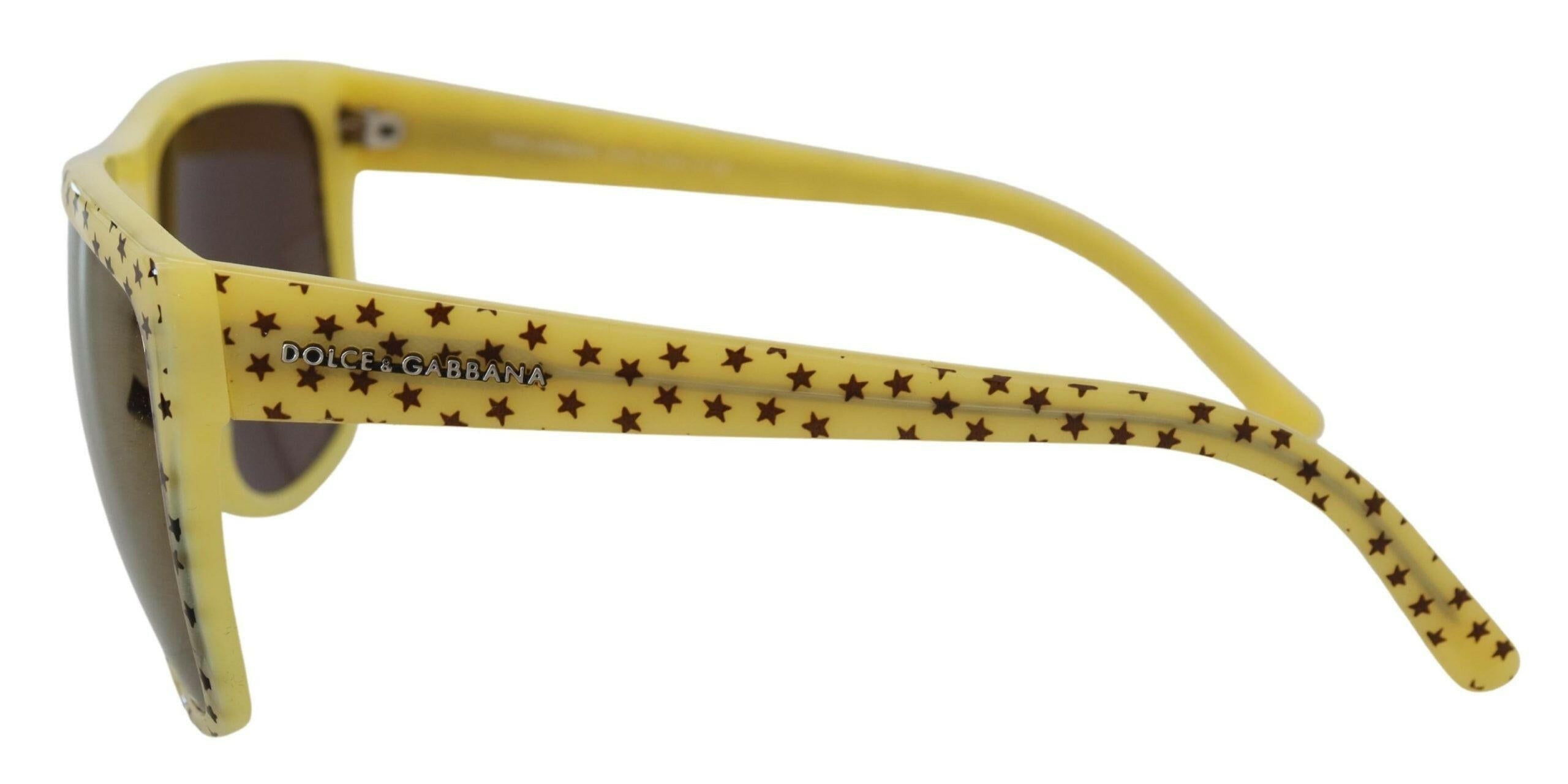 Dolce & Gabbana Yellow Stars Acetate Square Shades DG4125 Sunglasses.