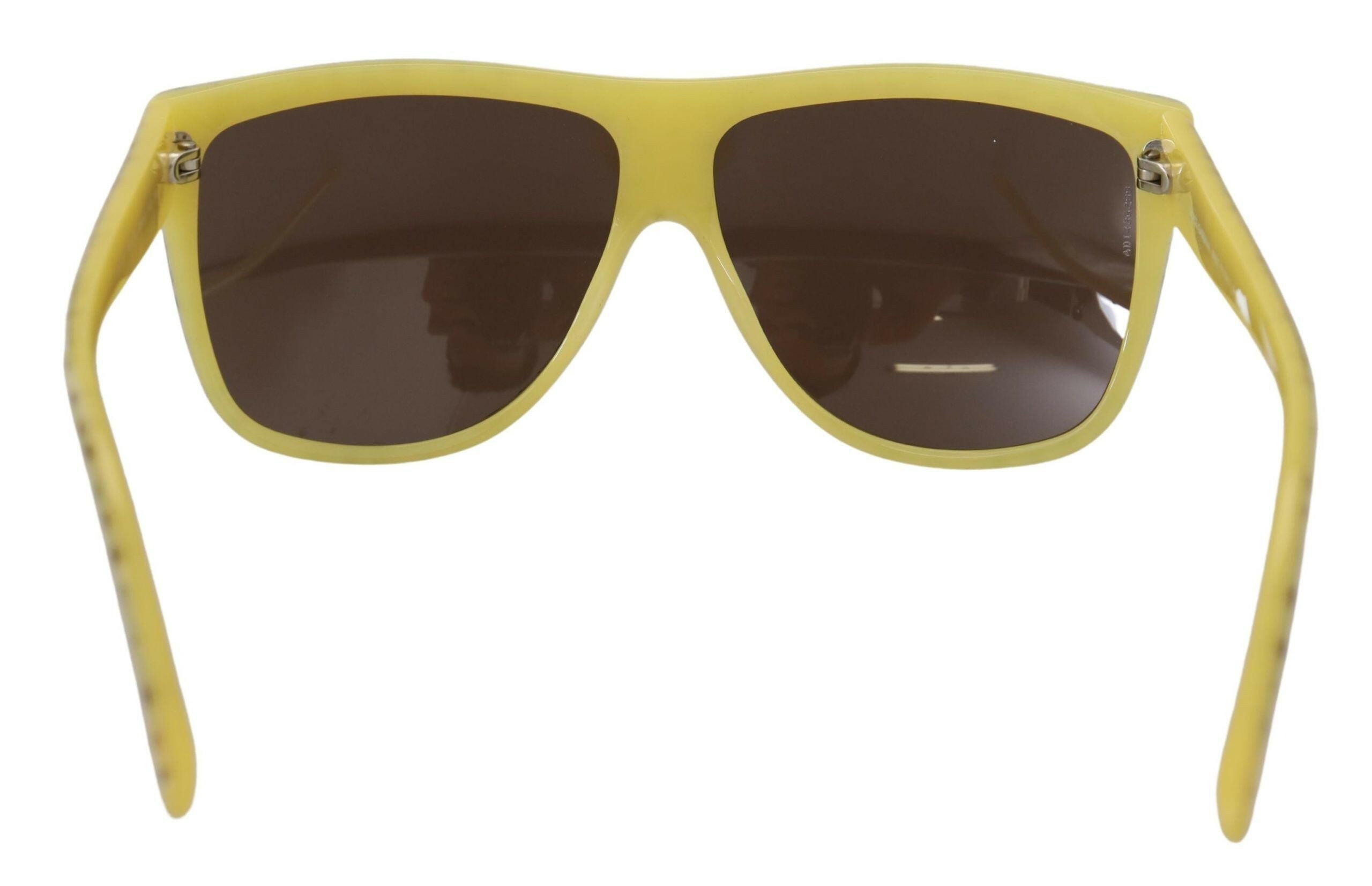 Dolce & Gabbana Yellow Stars Acetate Square Shades DG4125 Sunglasses.