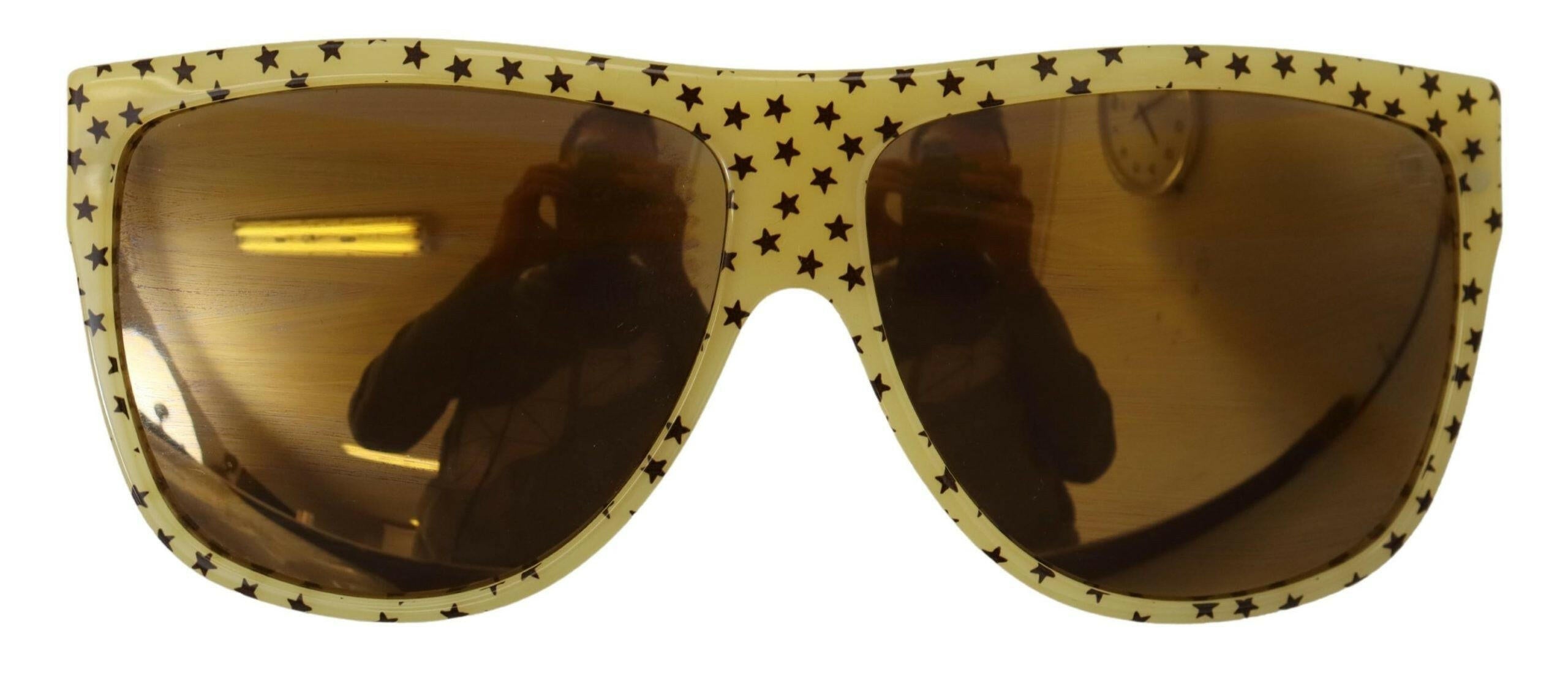 Dolce & Gabbana Yellow Stars Acetate Square Shades DG4125 Sunglasses.