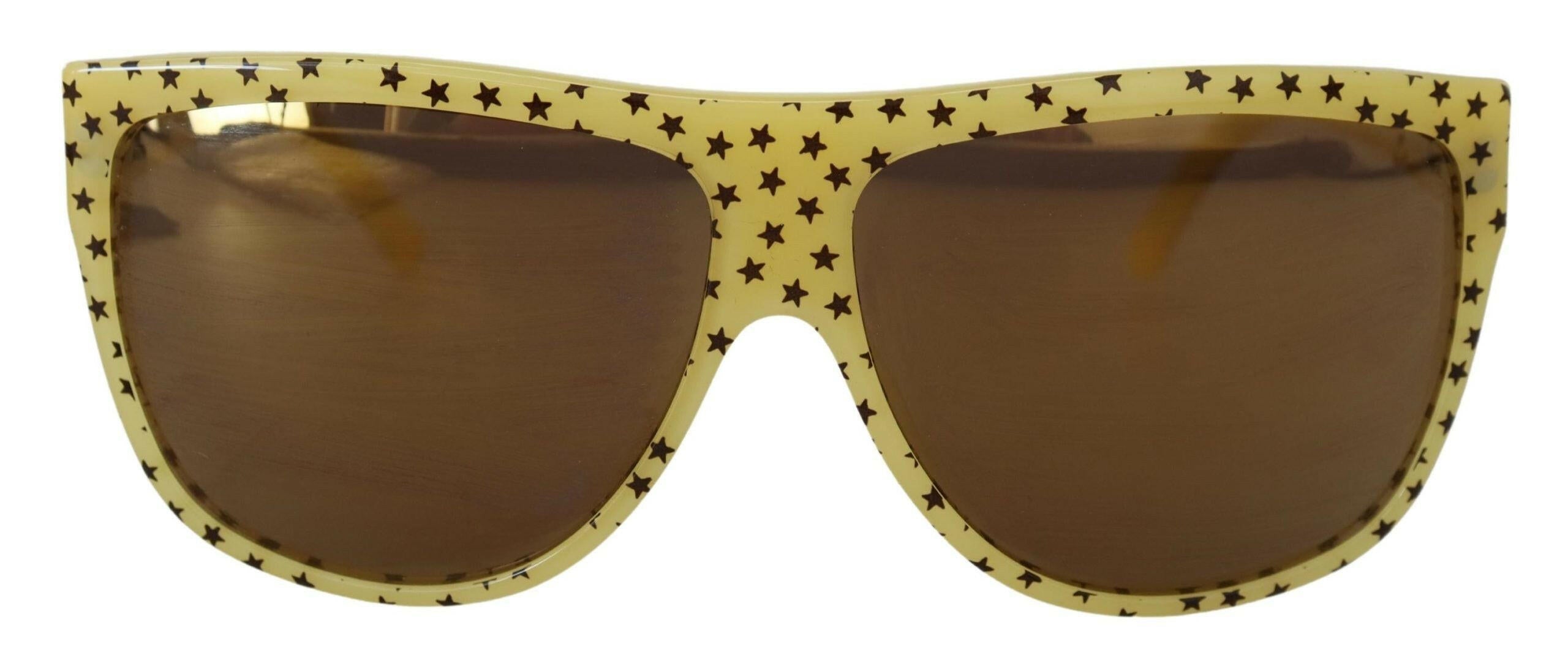 Dolce & Gabbana Yellow Stars Acetate Square Shades DG4125 Sunglasses.