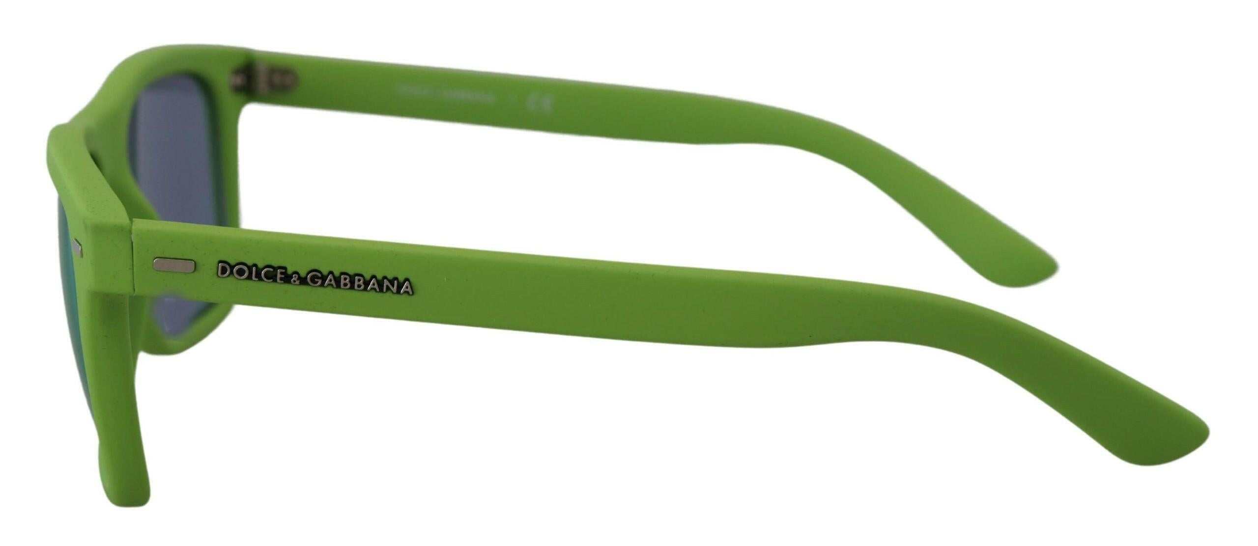 Dolce & Gabbana Green Rubber Full Rim Frame Shades DG6095 Acid Sunglasses.