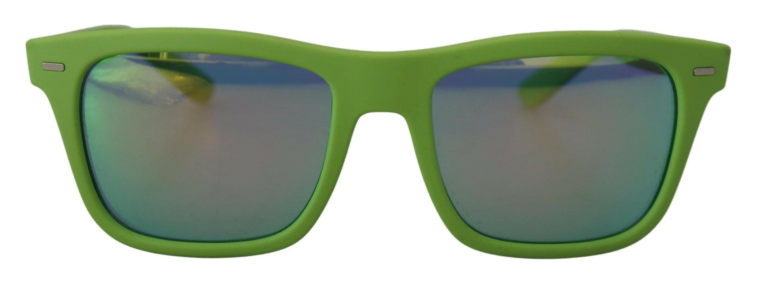 Dolce & Gabbana Green Rubber Full Rim Frame Shades DG6095 Acid Sunglasses.