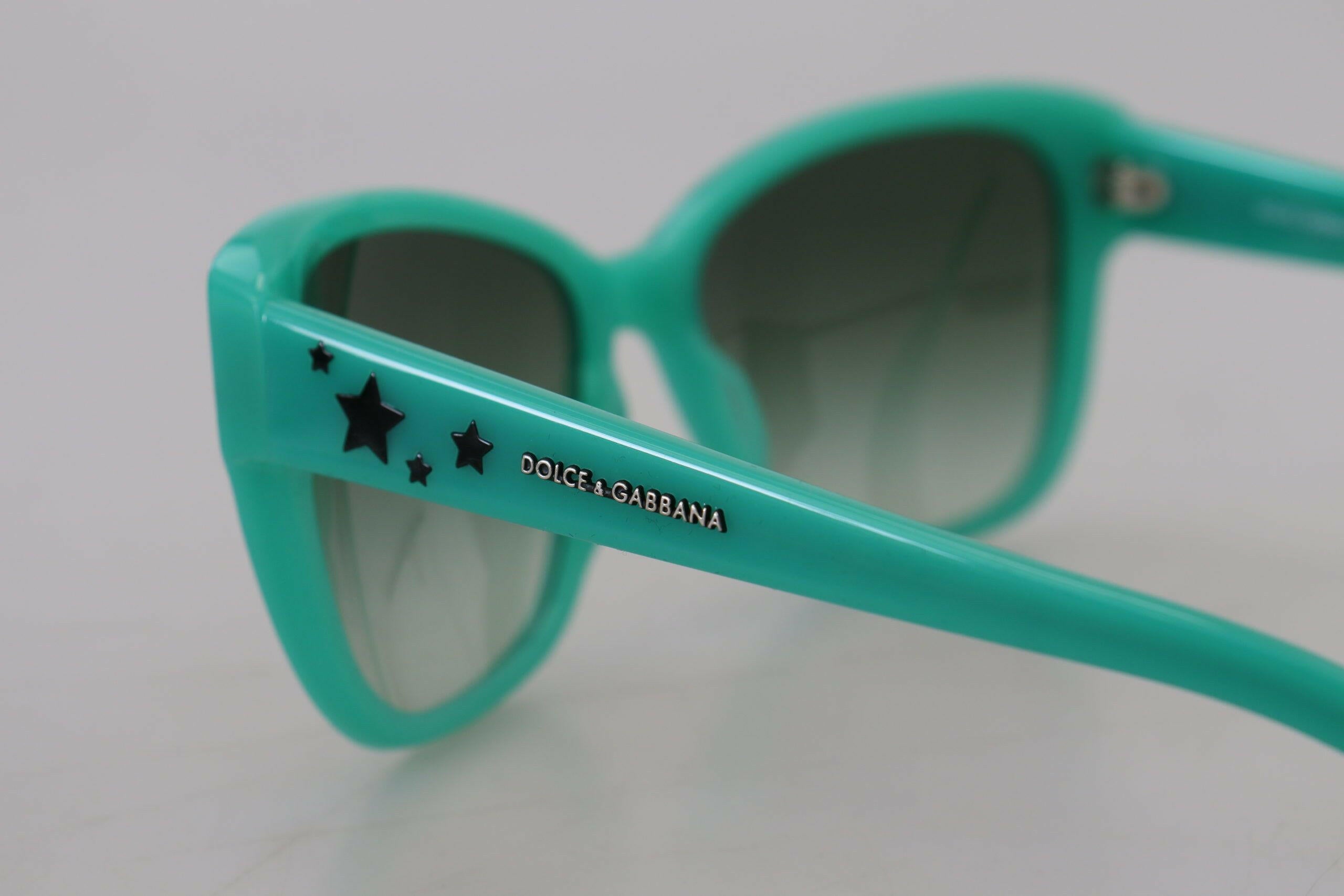 Dolce & Gabbana Green Stars Acetate Square Shades DG4124  Sunglasses.