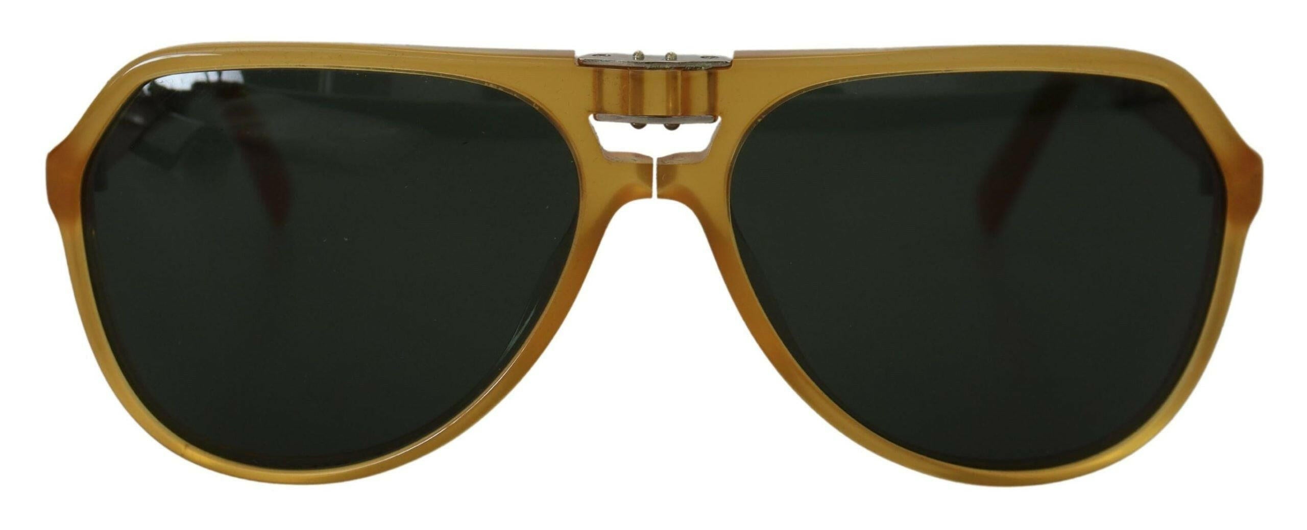 Dolce & Gabbana Yellow Acetate Black Lens Aviator DG4196 Sunglasses.