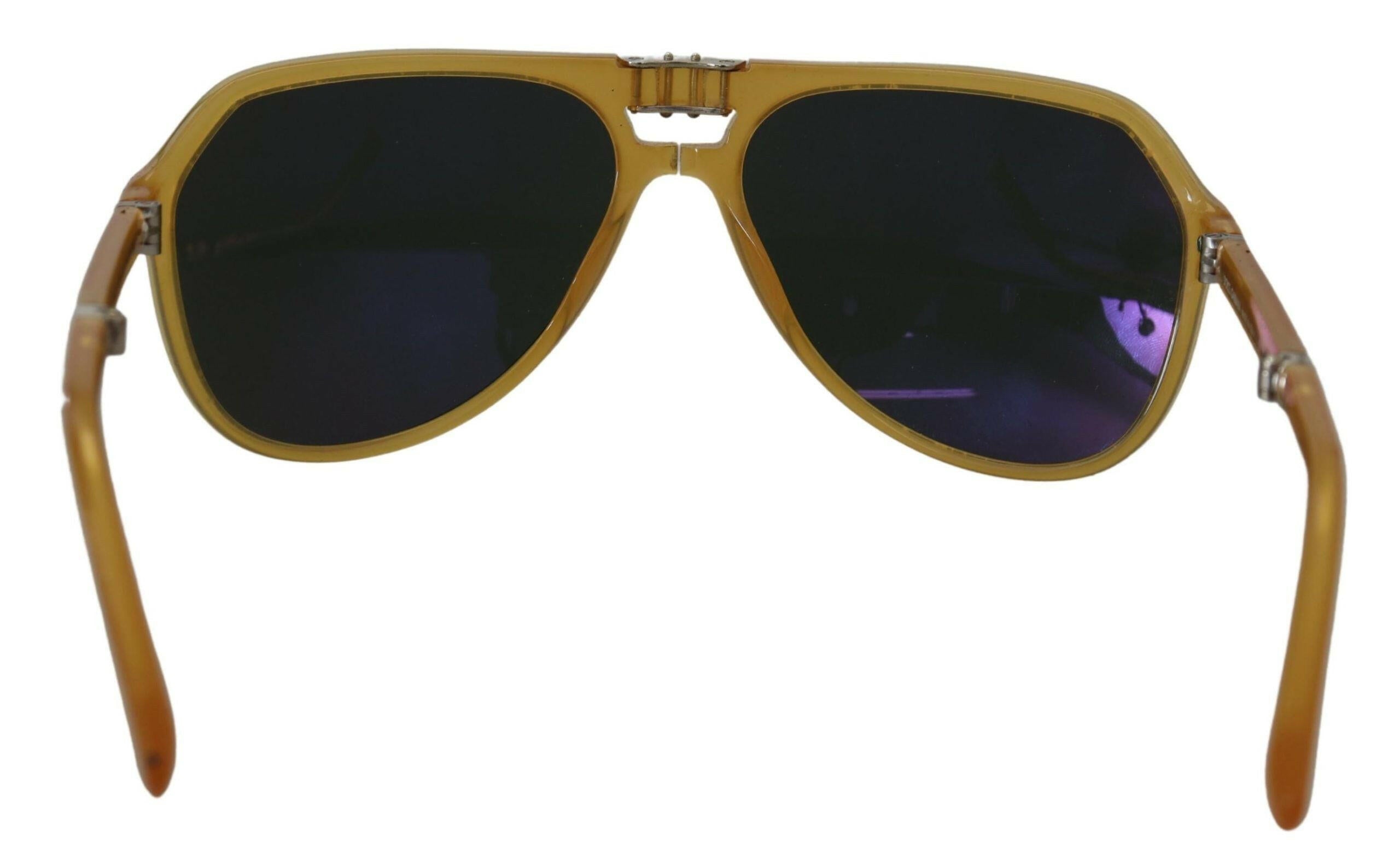 Dolce & Gabbana Yellow Acetate Black Lens Aviator DG4196 Sunglasses.
