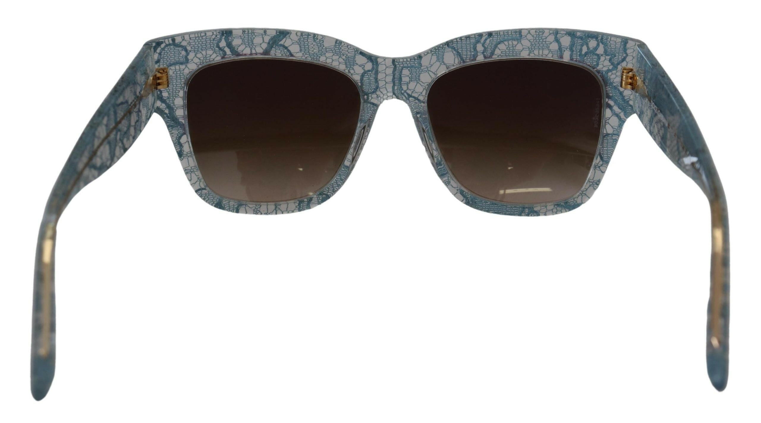 Dolce & Gabbana Blue Lace Acetate Crystal Butterfly DG4231 Sunglasses.