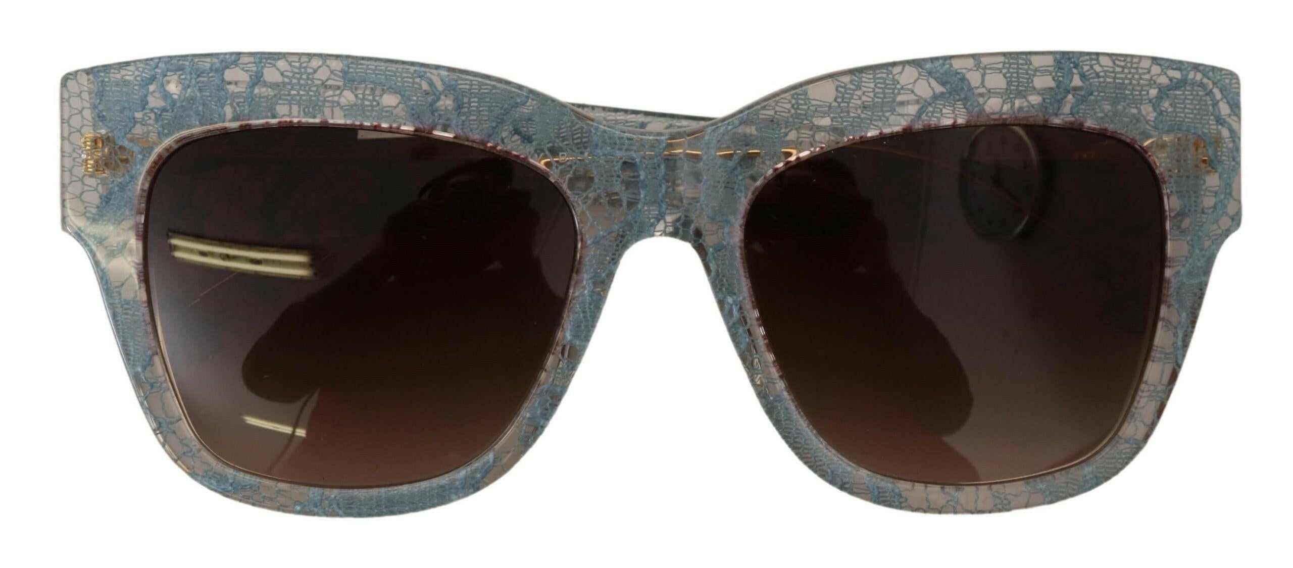 Dolce & Gabbana Blue Lace Acetate Crystal Butterfly DG4231 Sunglasses.